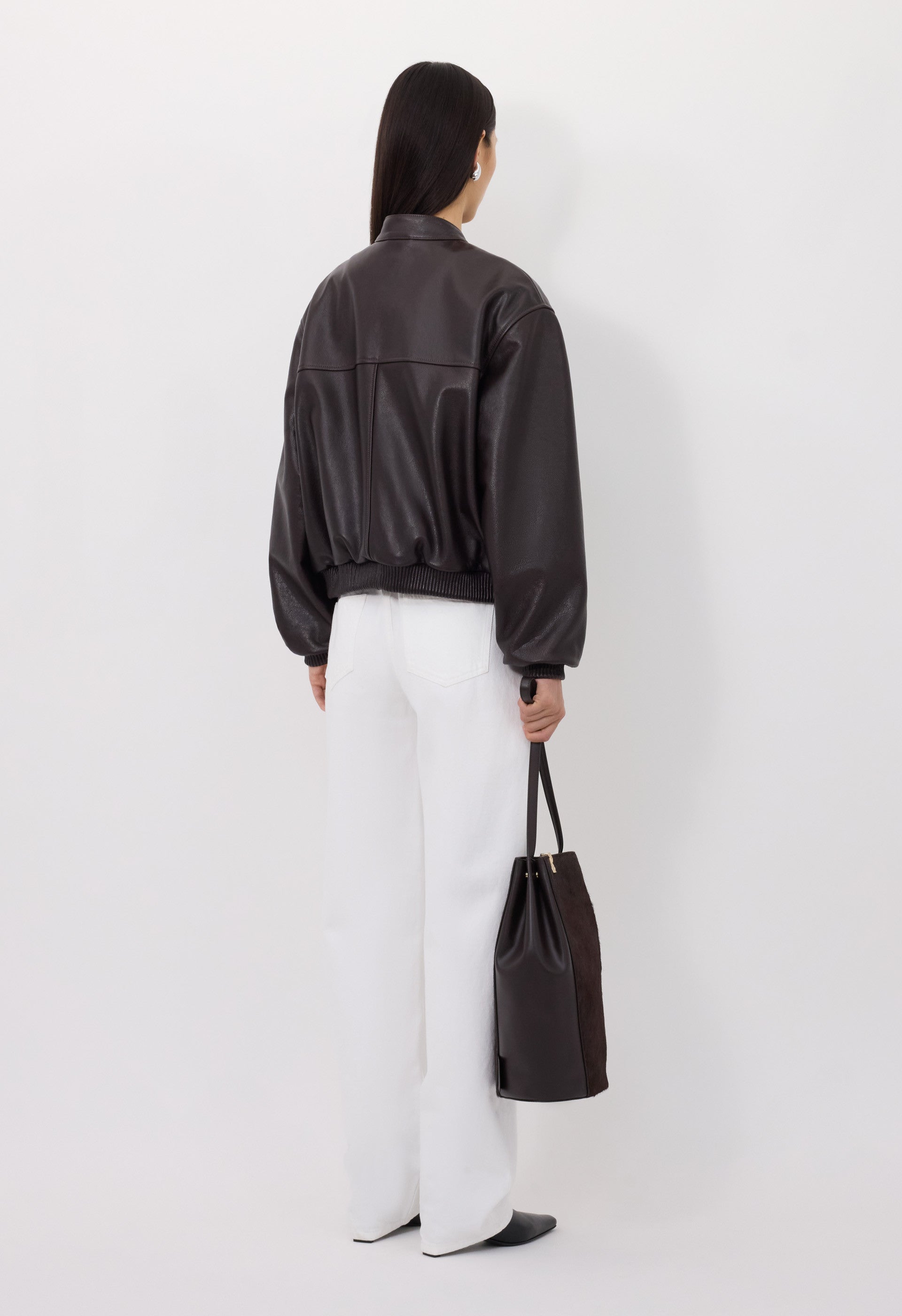 MARLOW Leather bomber jacket
