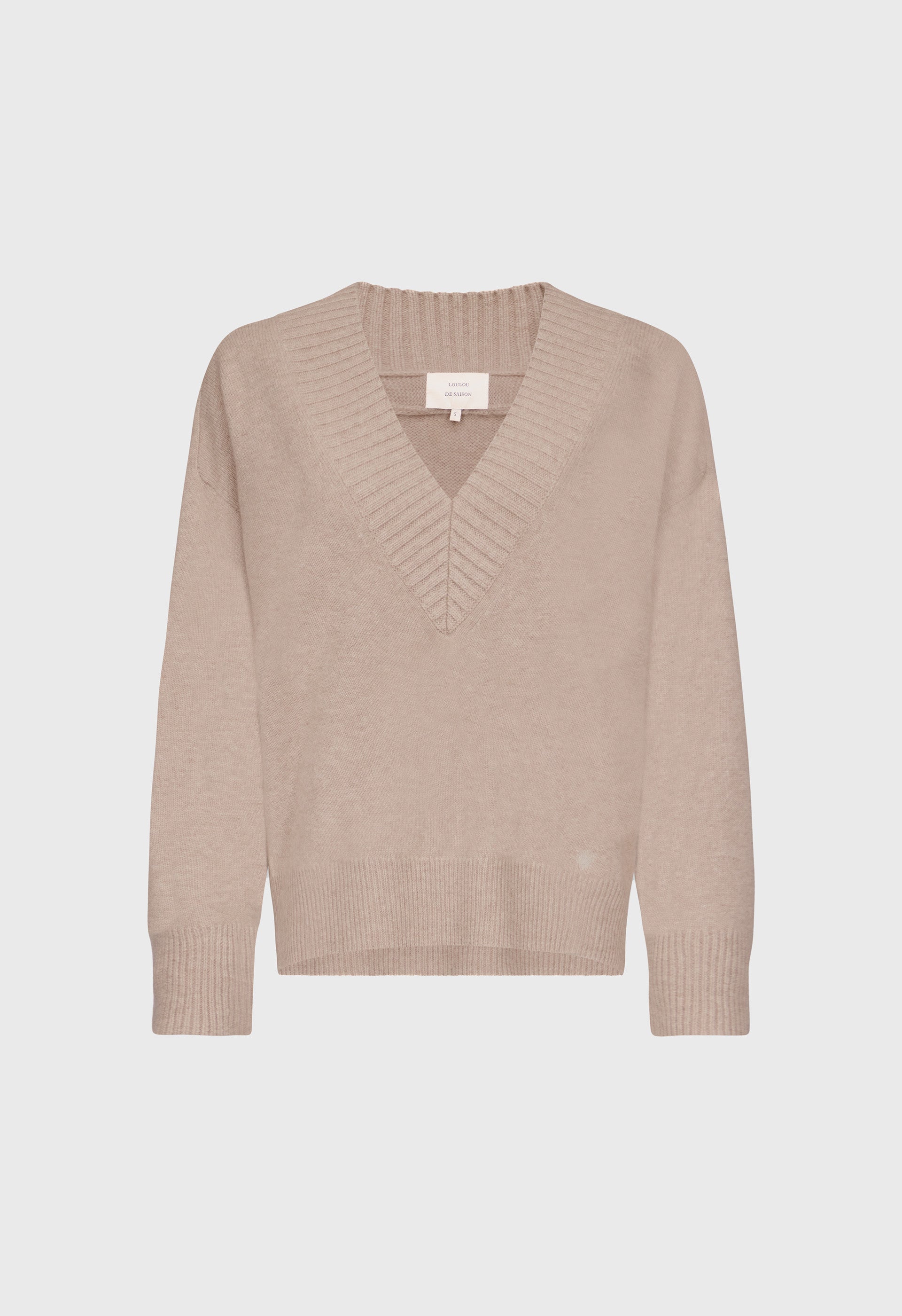 SAGE LDS Pull col V en cachemire