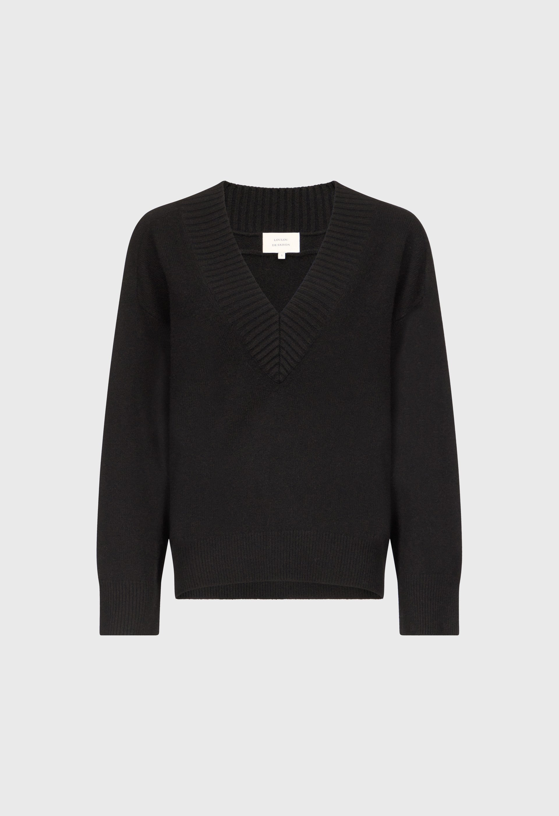 SAGE LDS Pull col V en cachemire