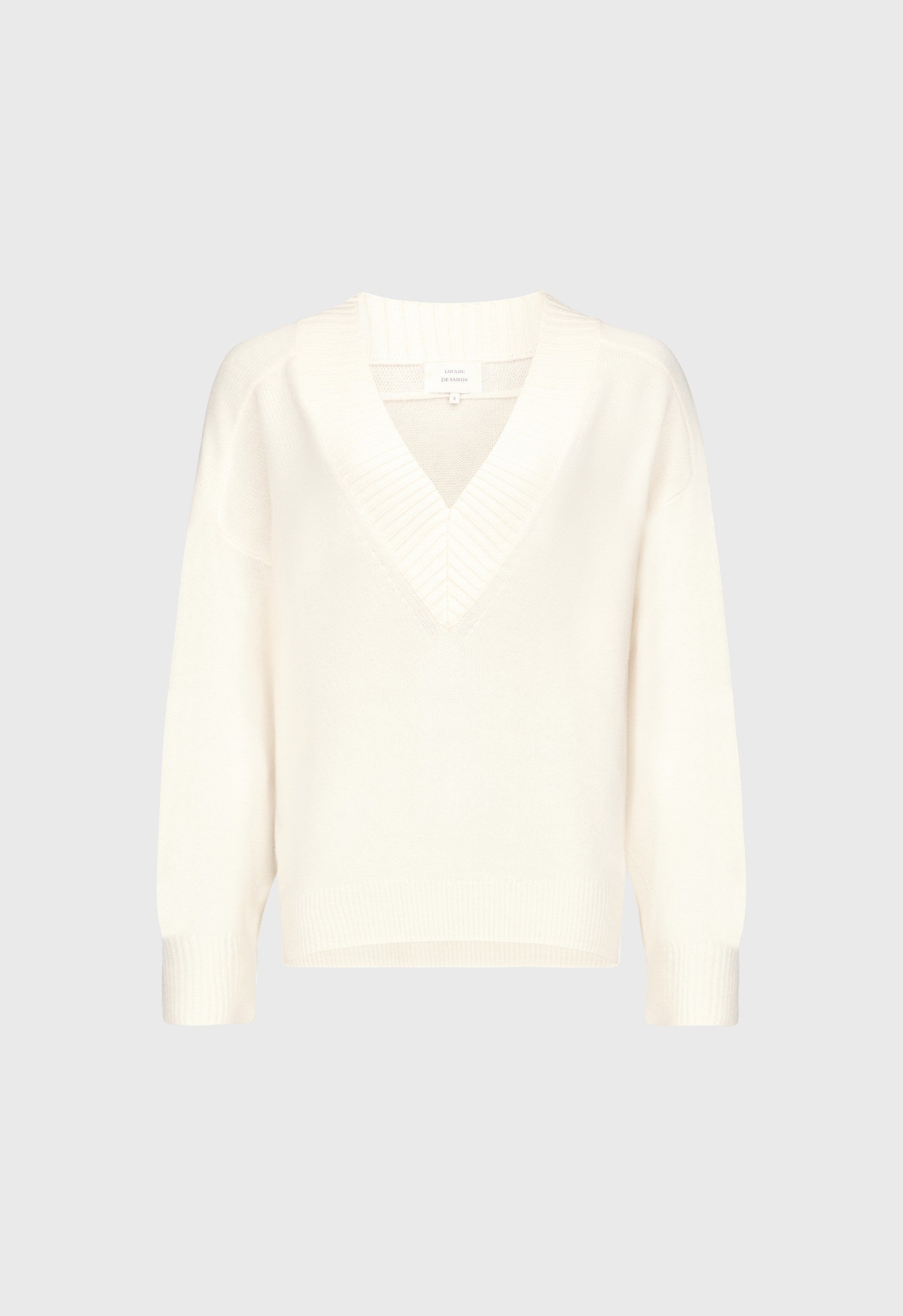 SAGE LDS Pull col V en cachemire
