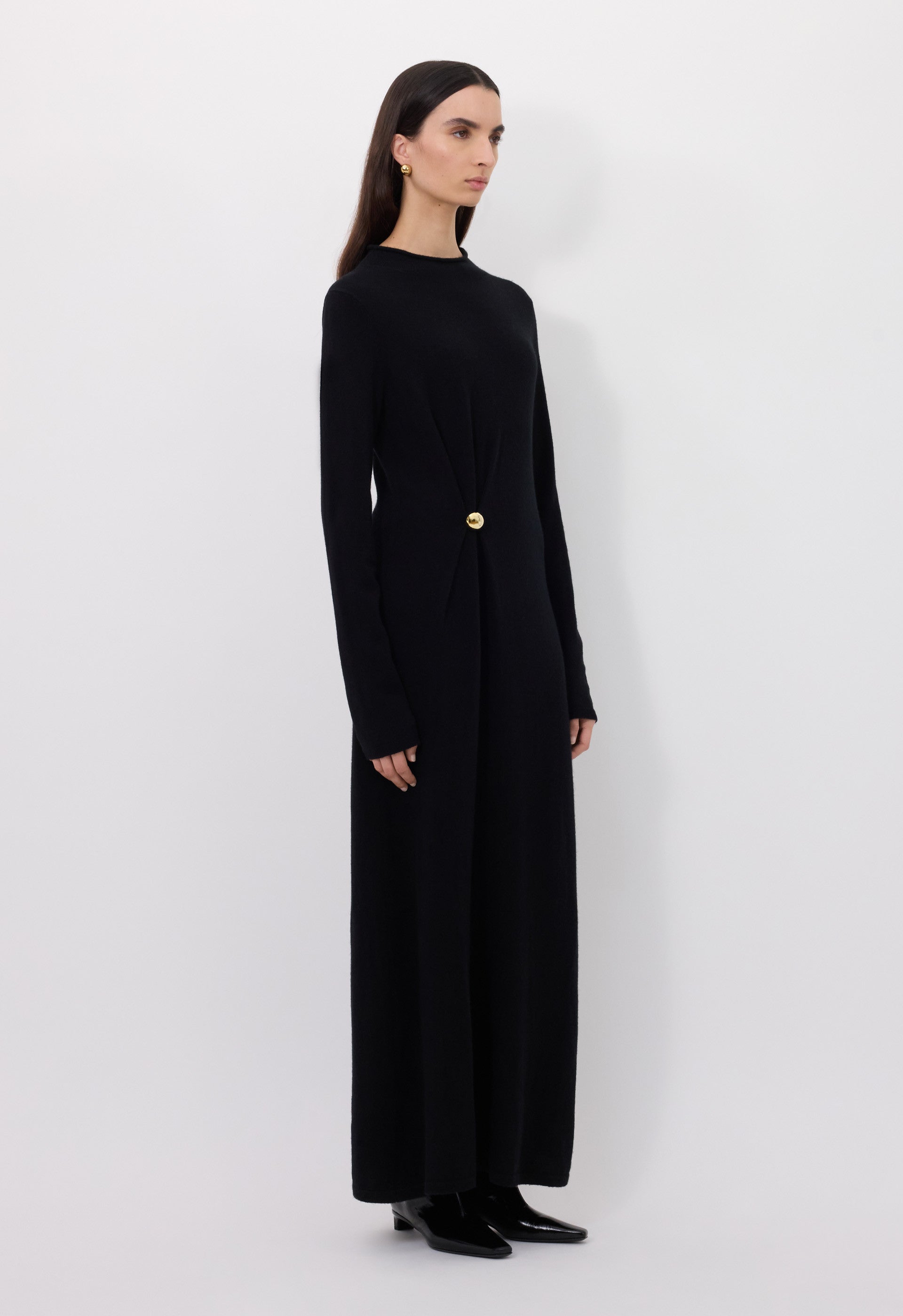 LUCERO Robe longue avec pièce métallique