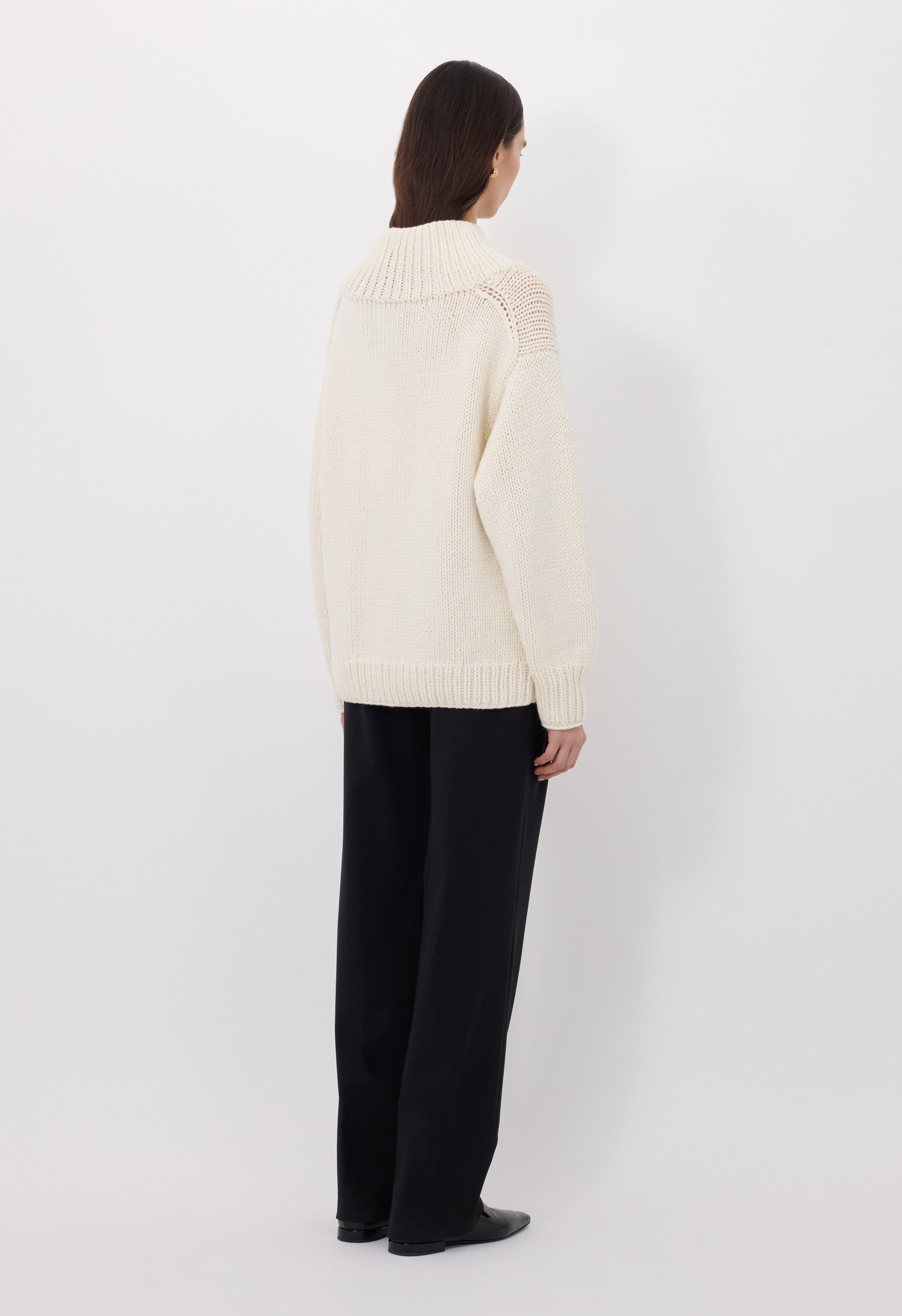 RYLE Pull en cachemire tricoté à la main