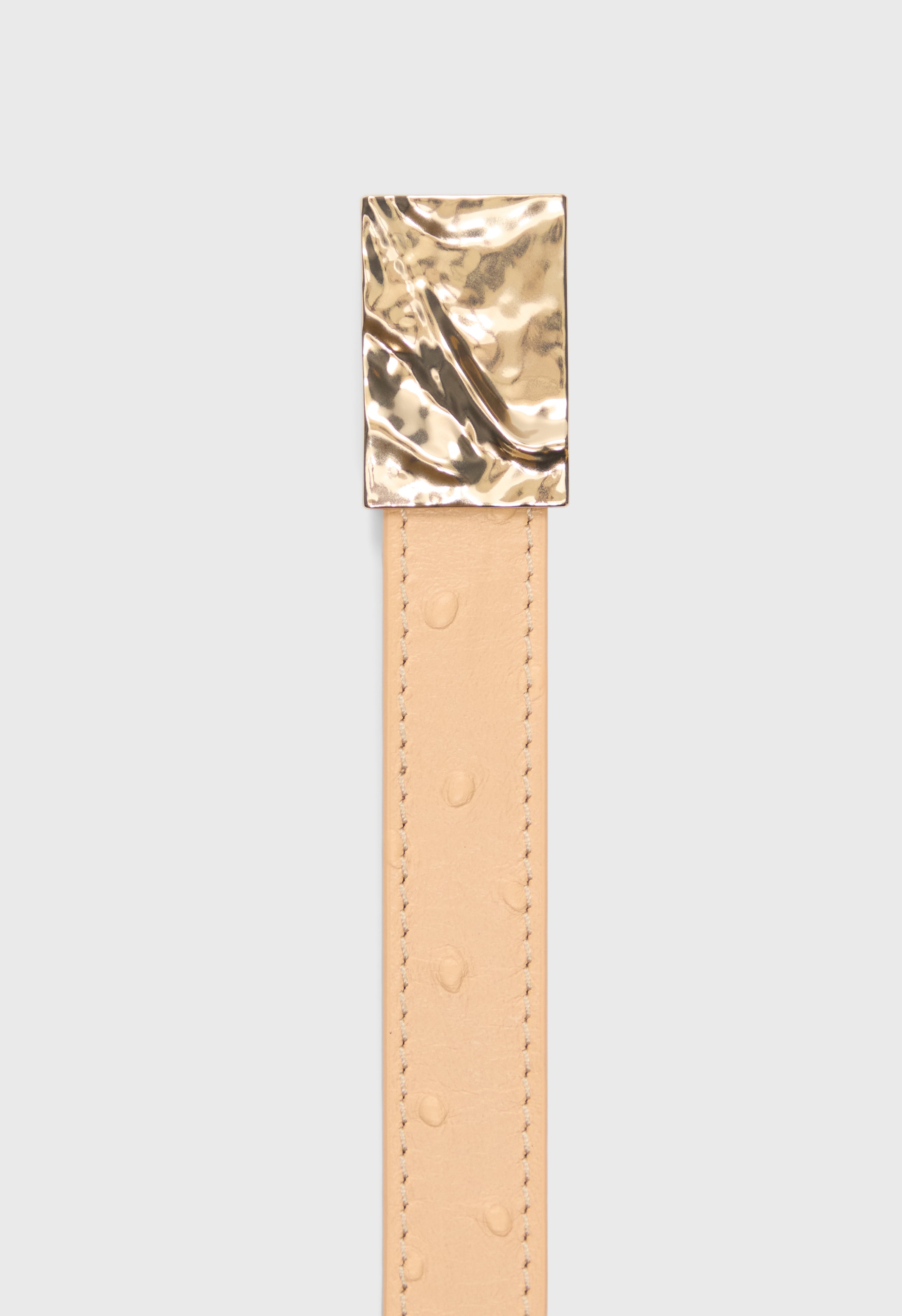 CEYLON Ostrich-effect leather belt