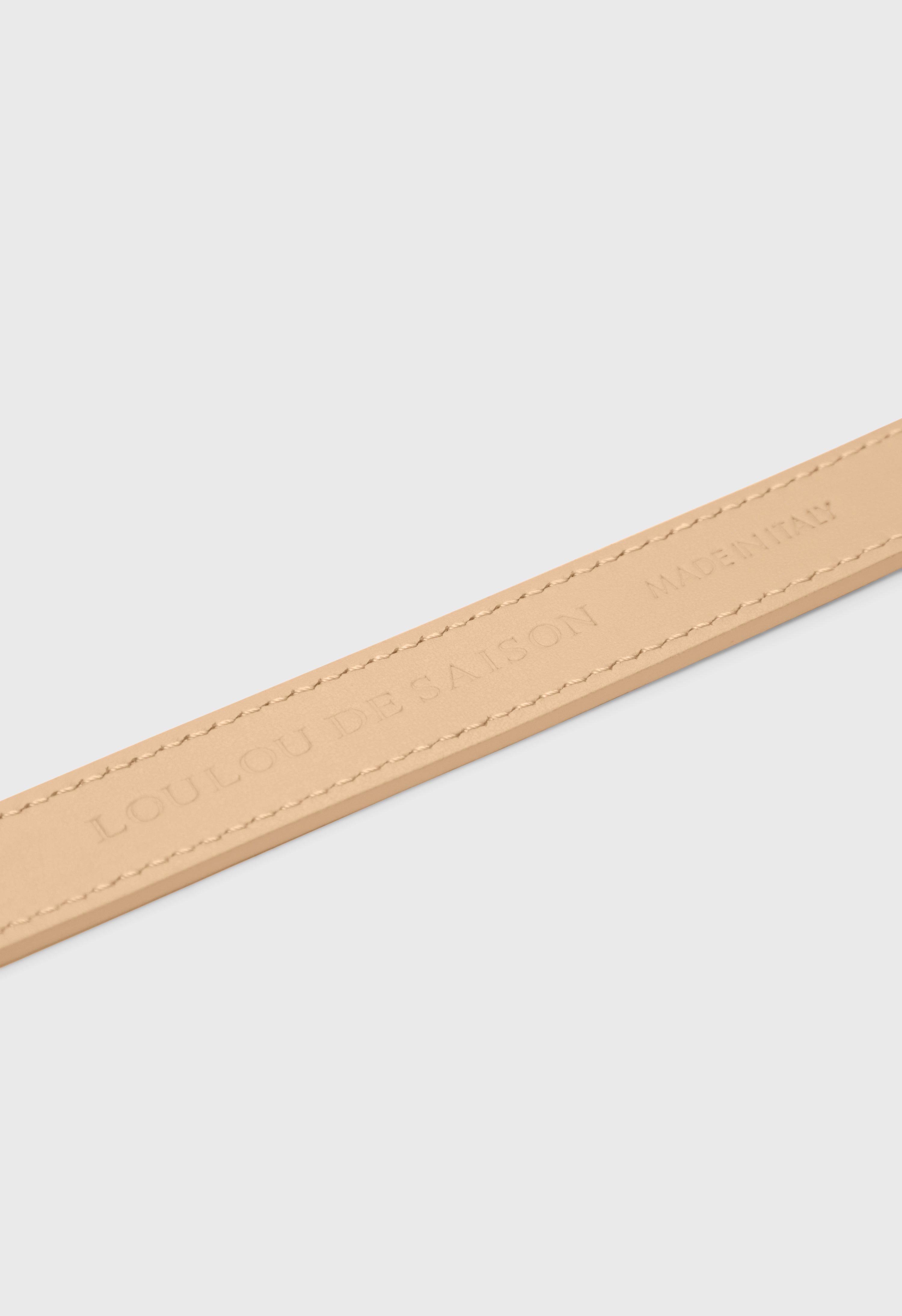 CEYLON Ostrich-effect leather belt