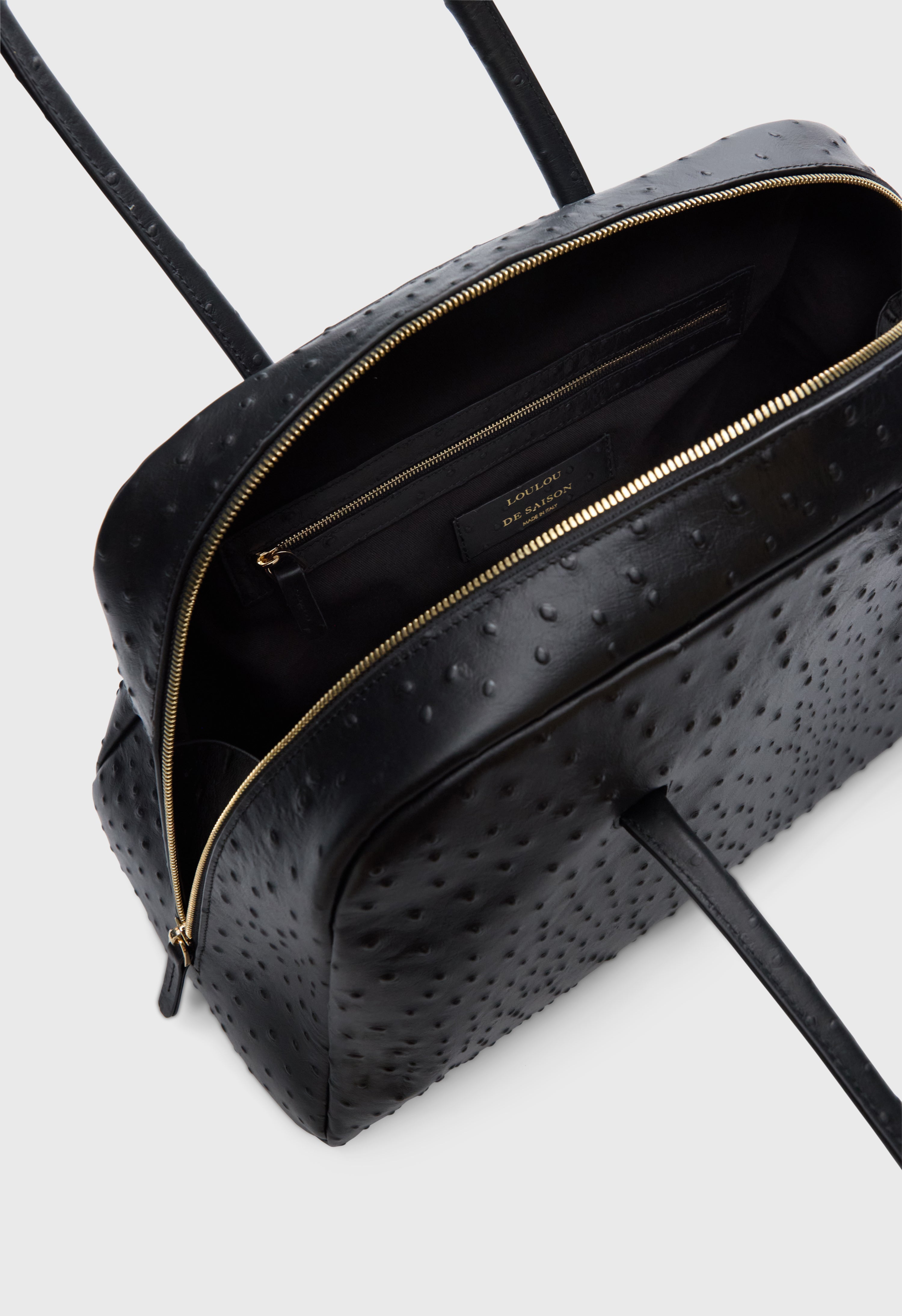 DARREN Ostrich-effect leather travel bag