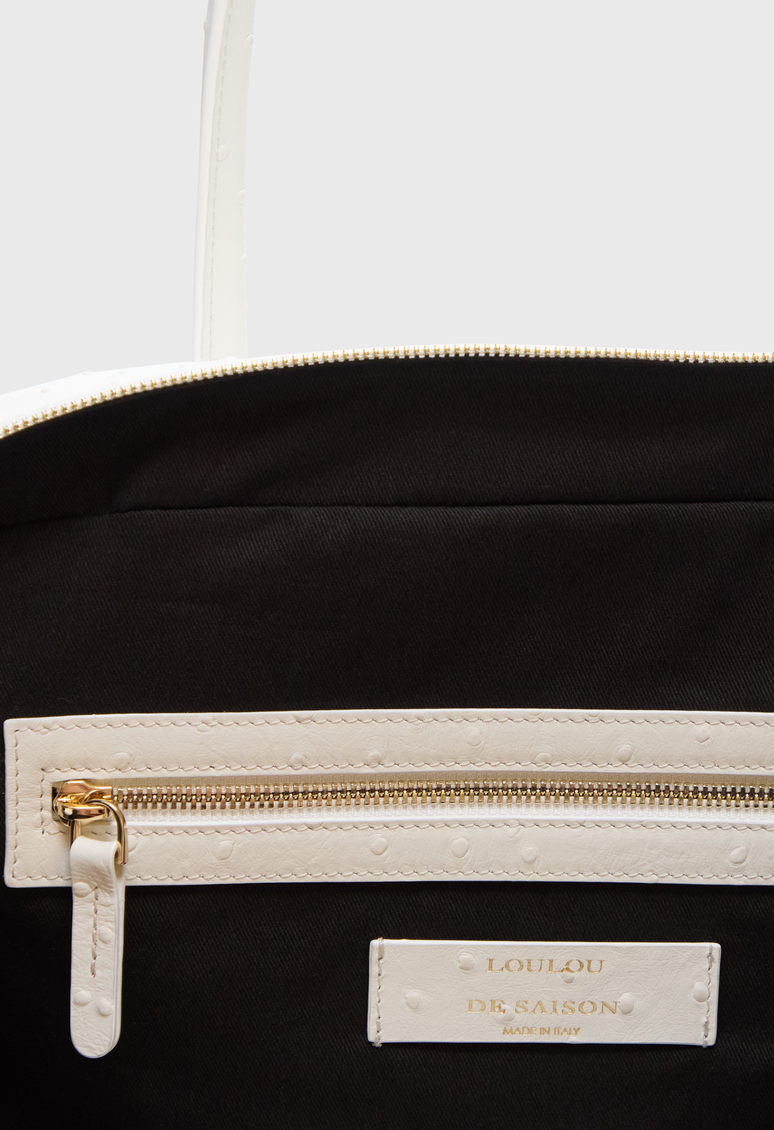 DARREN Ostrich-effect leather travel bag