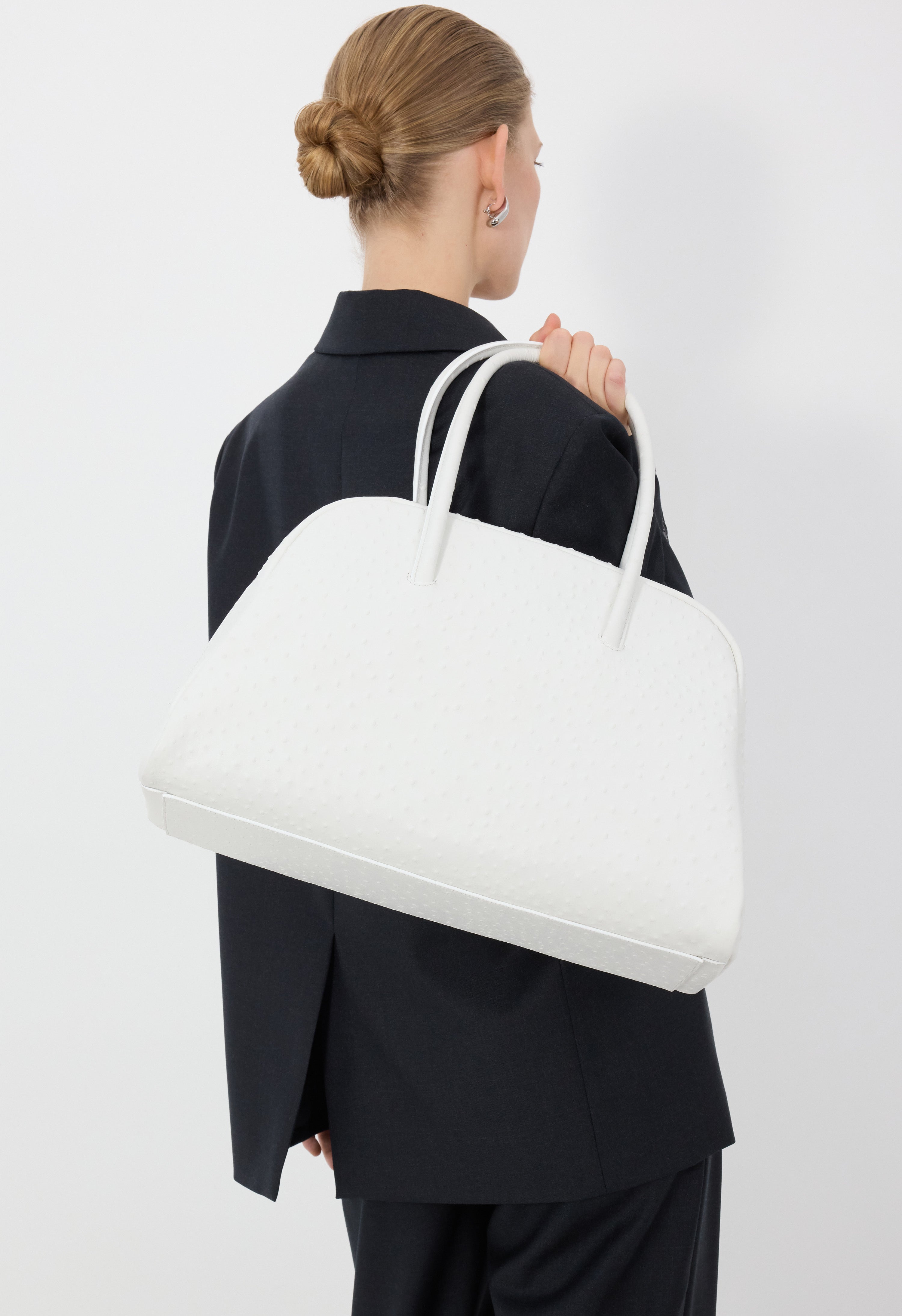 DARREN Ostrich-effect leather travel bag