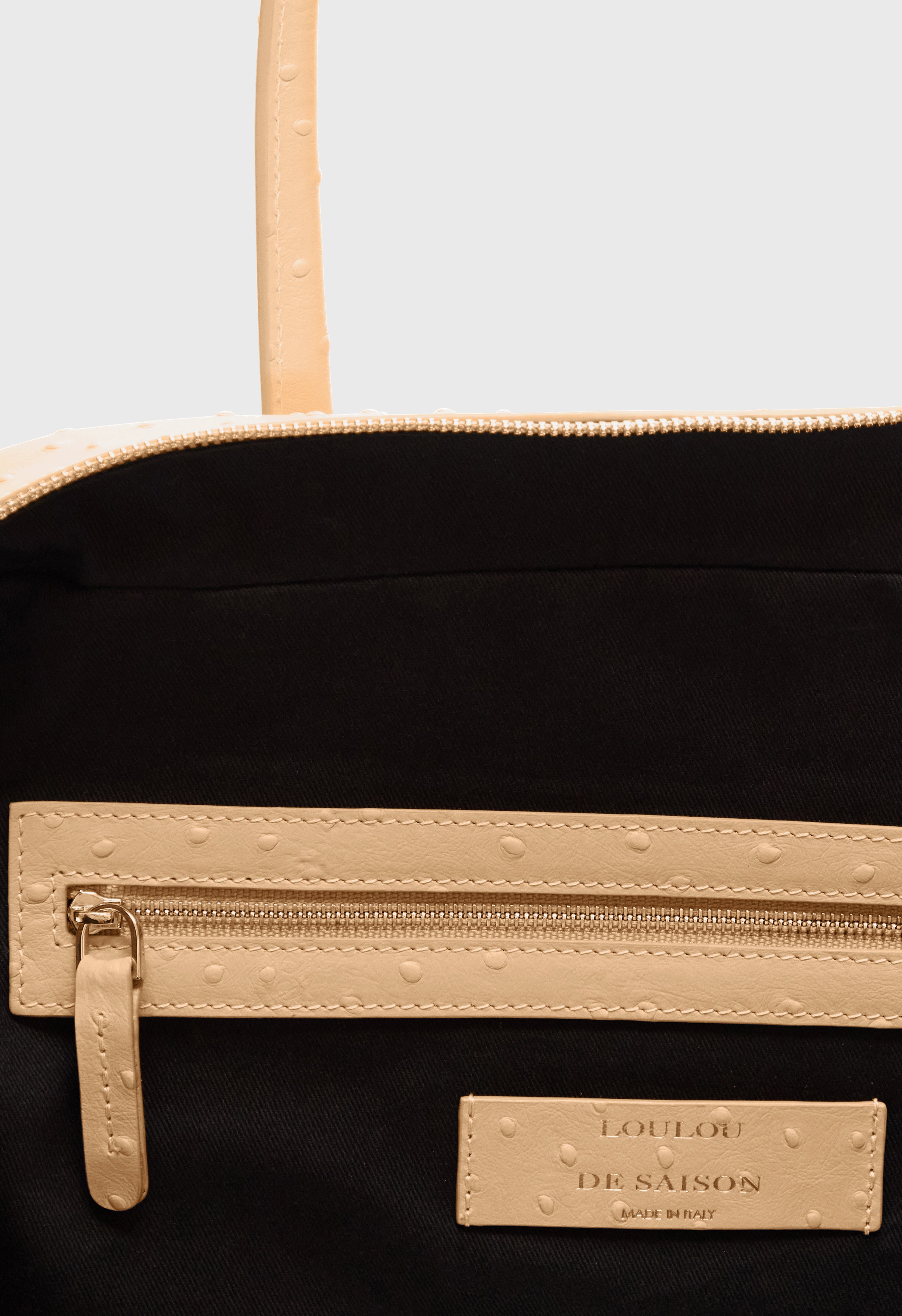 DARREN Ostrich-effect leather travel bag