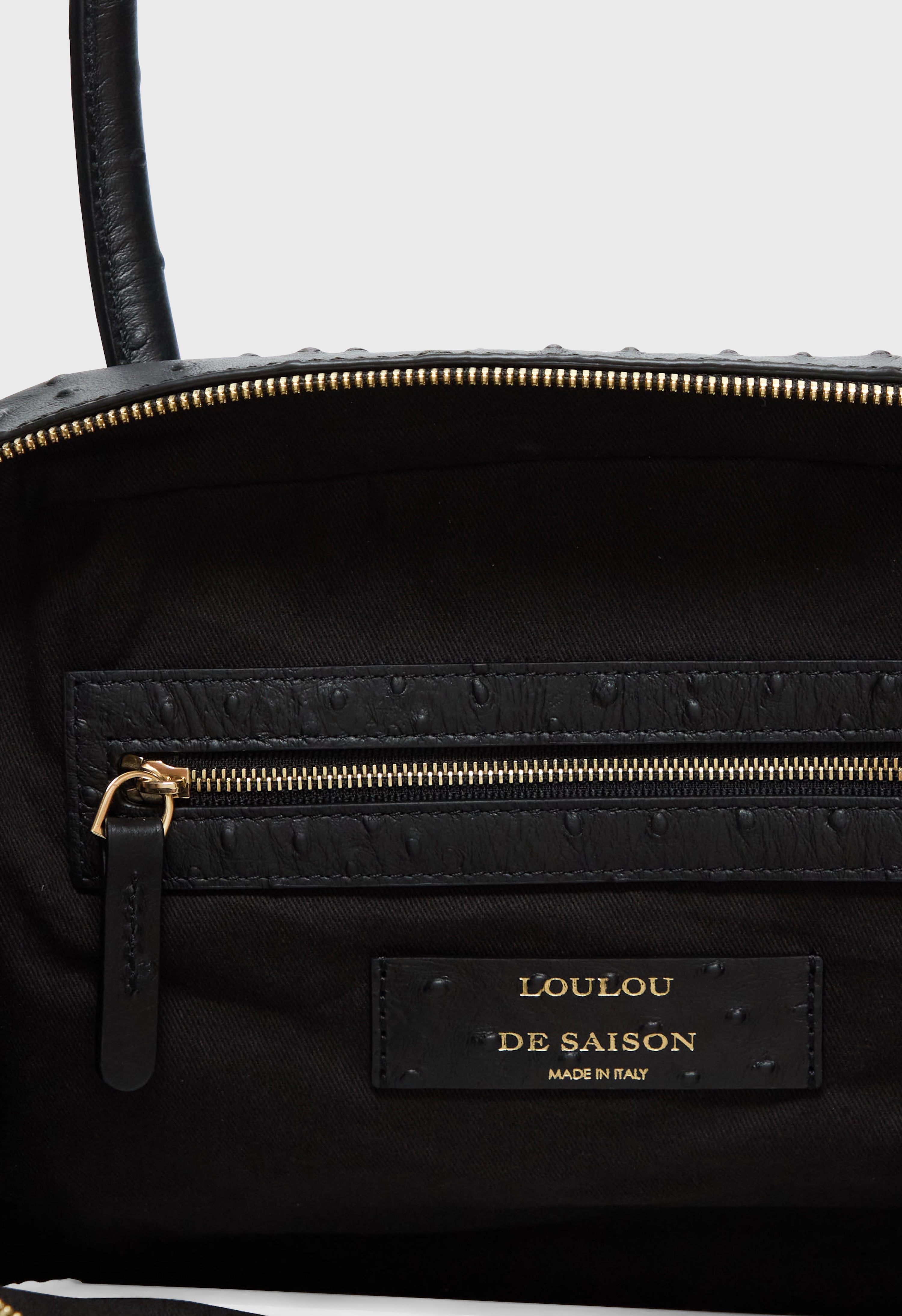 ATHA Ostrich-effect leather handbag