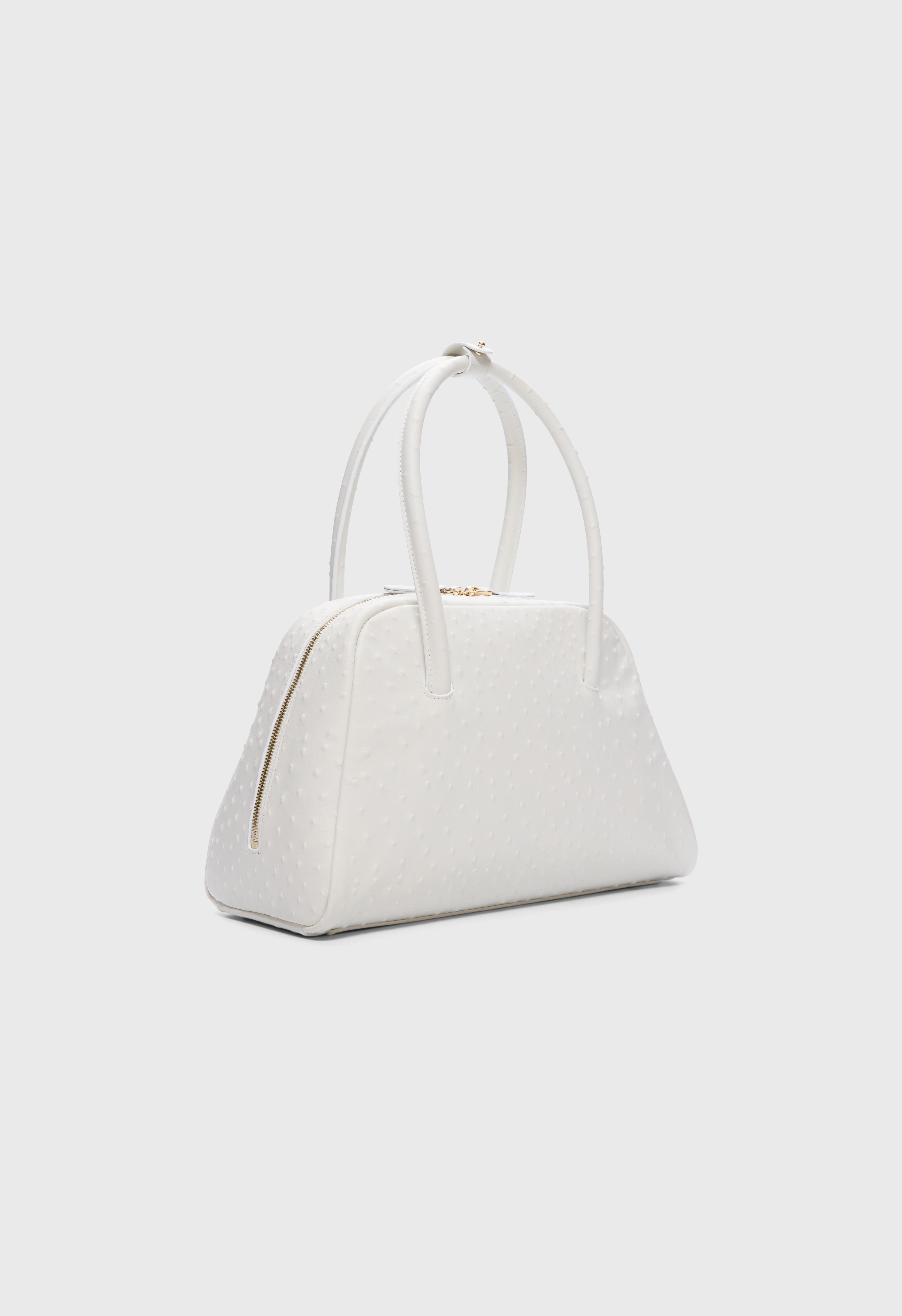 ATHA Ostrich-effect leather handbag