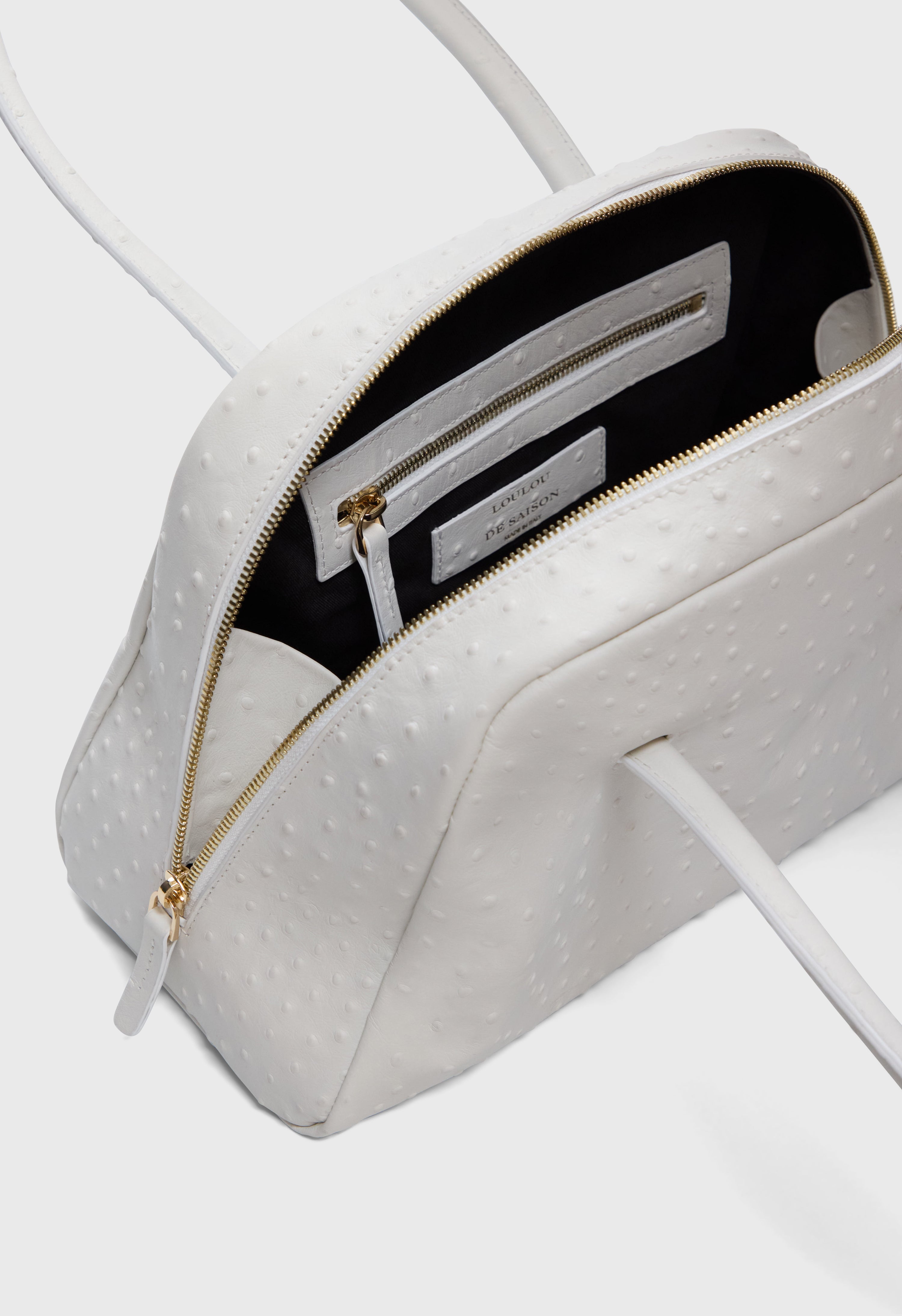 ATHA Ostrich-effect leather handbag