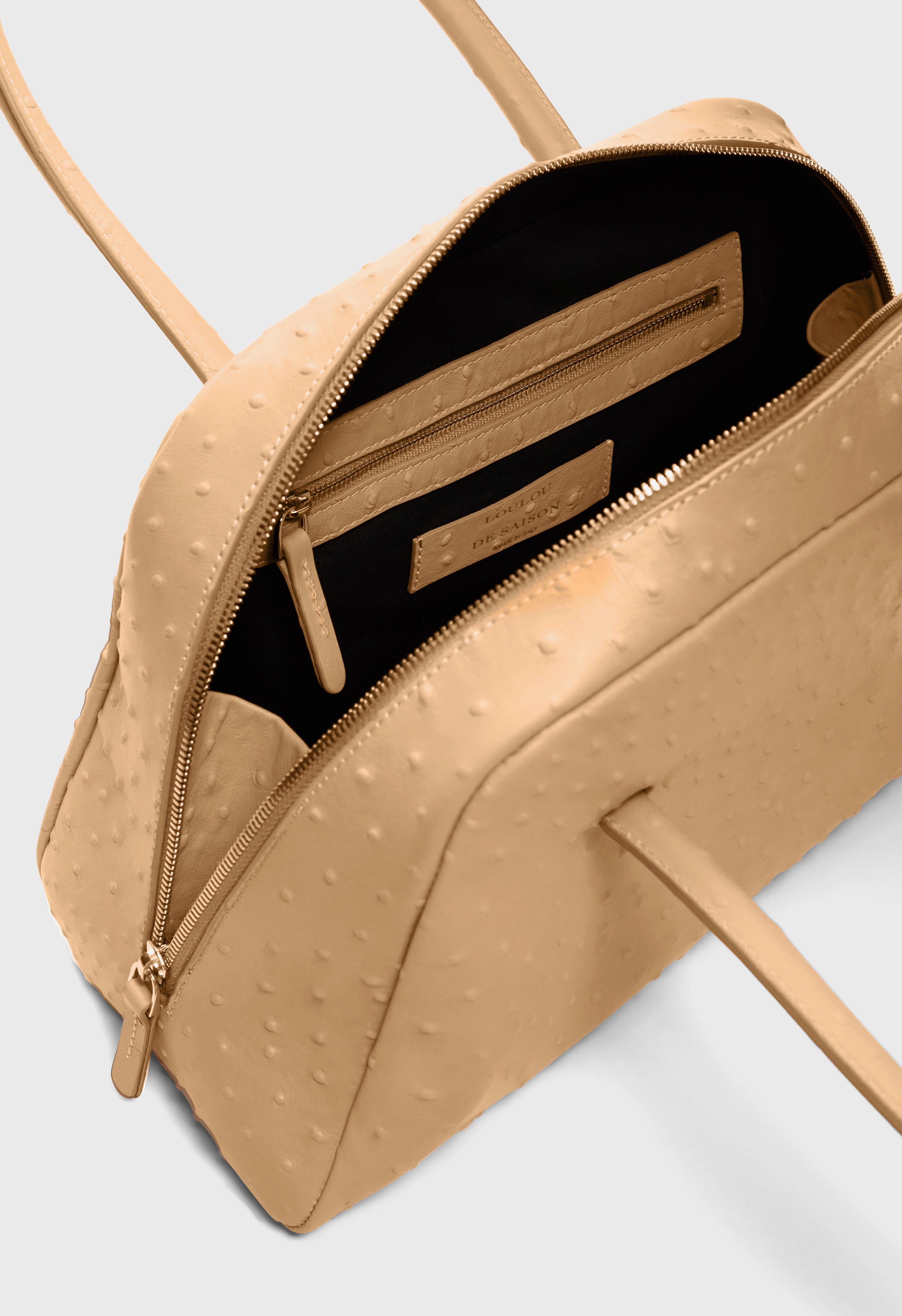 ATHA Ostrich-effect leather handbag