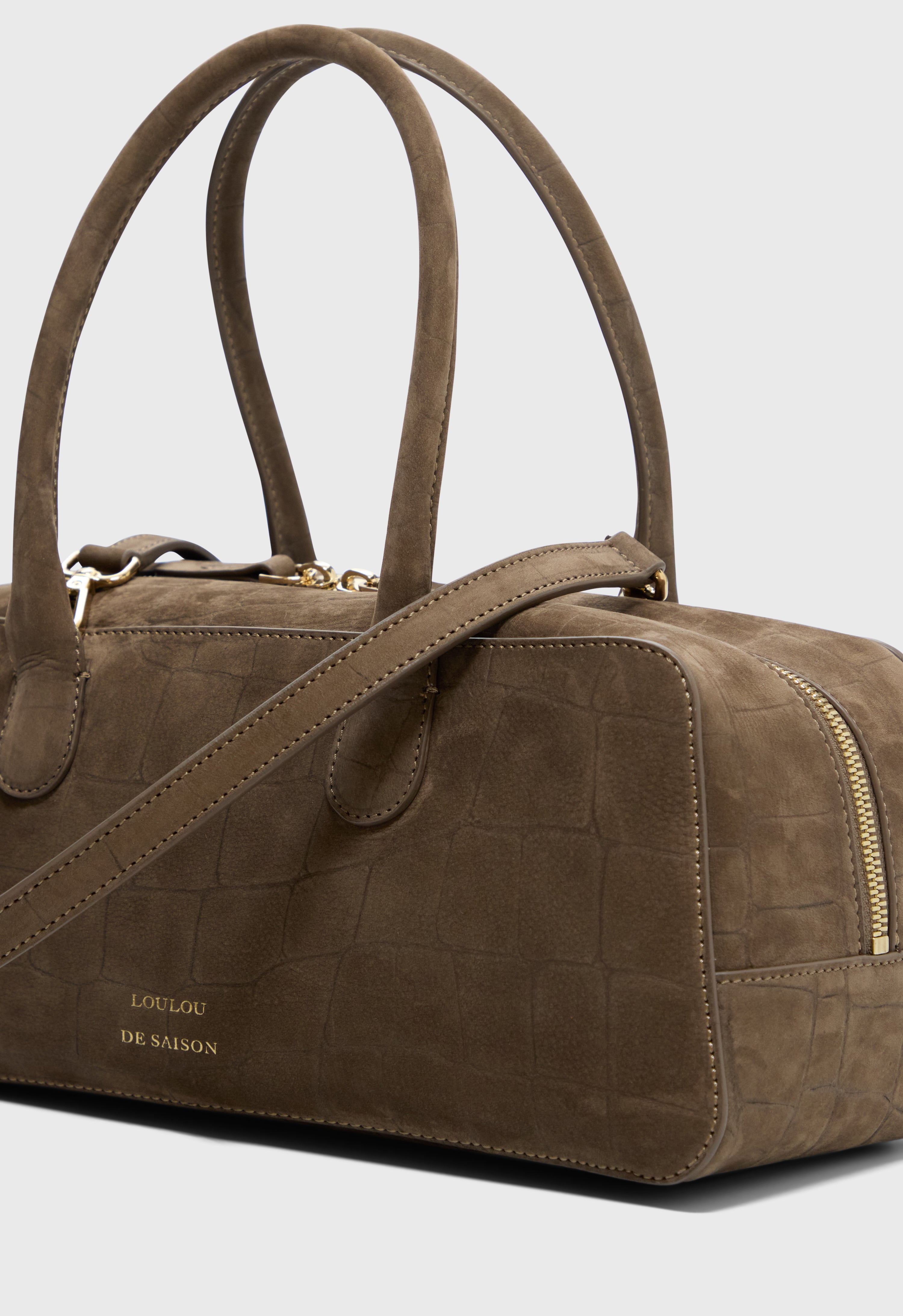 MAWI Sac à main rectangulaire en nubuck embossé