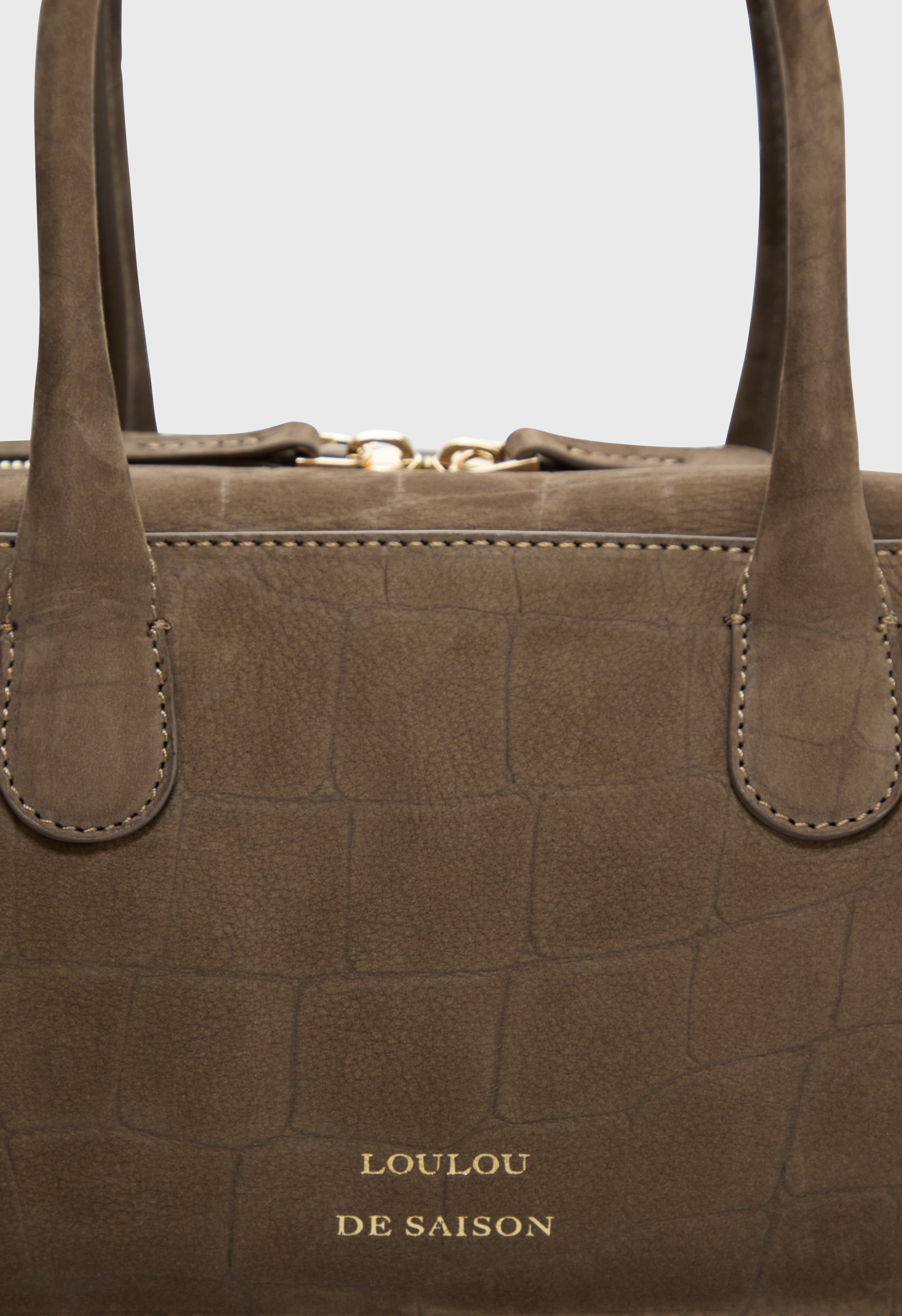 MAWI Sac à main rectangulaire en nubuck embossé