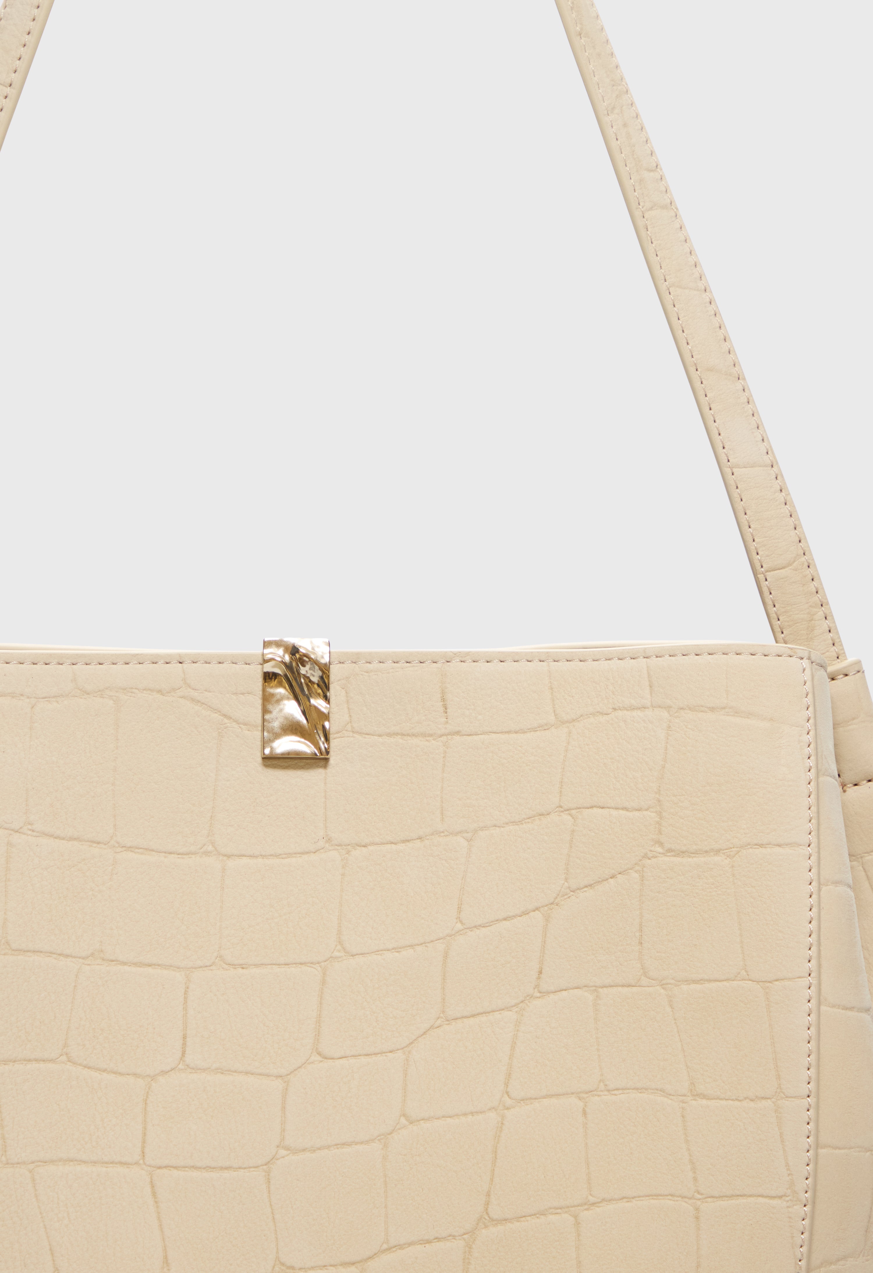 AUDREY Sac seau en cuir nubuck embossé