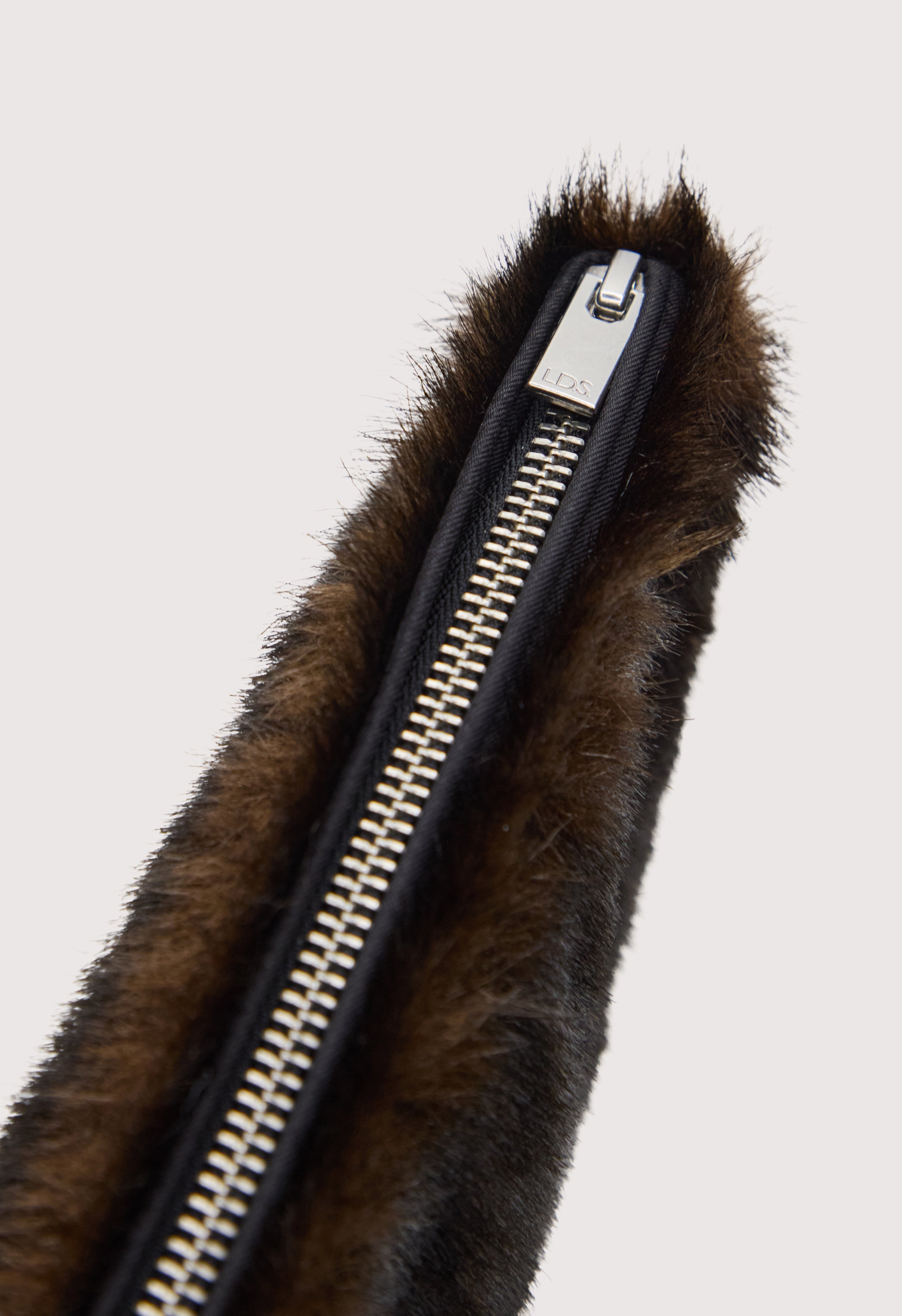 FLINT Faux fur clutch
