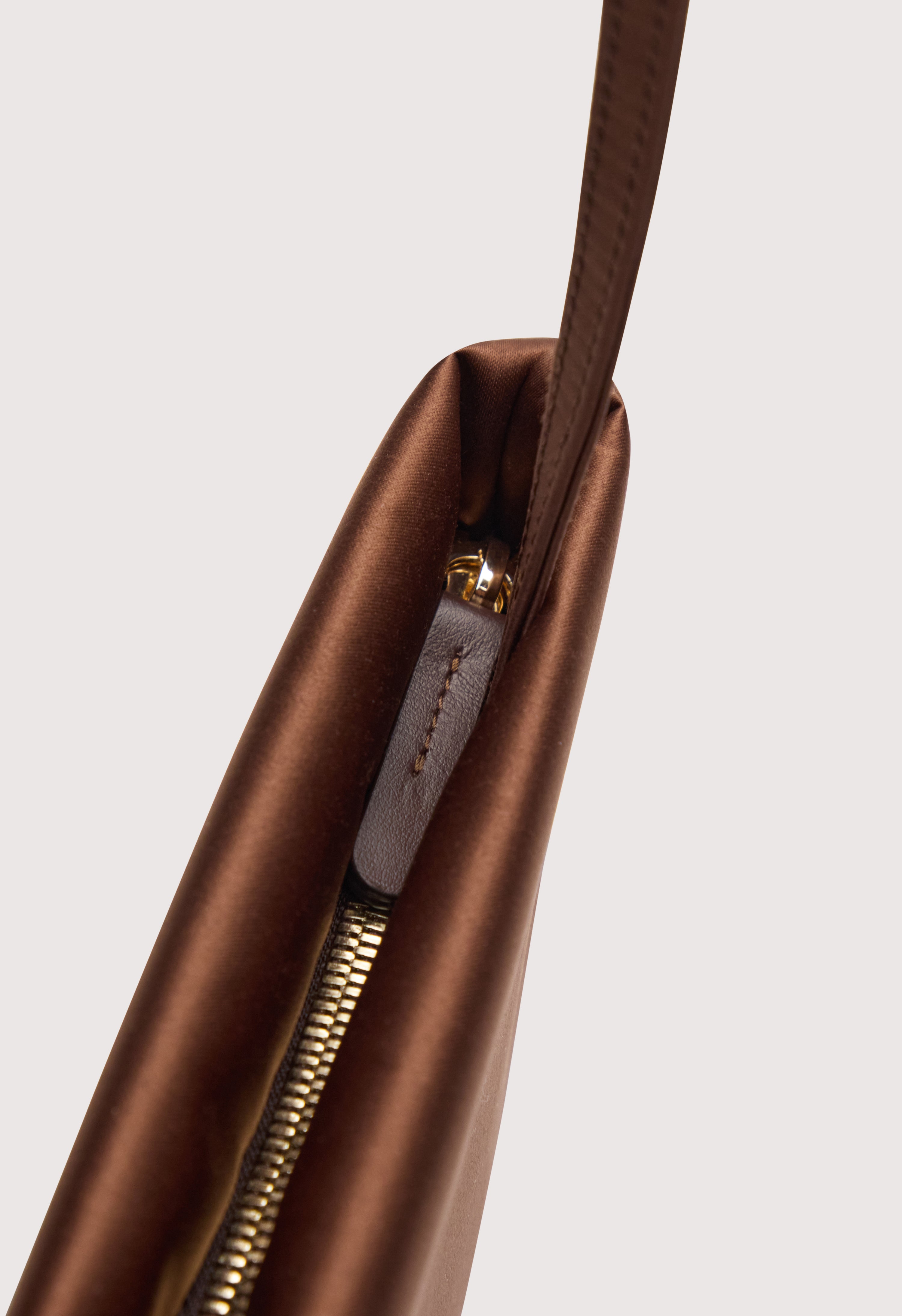 GRACE Small satin baguette bag