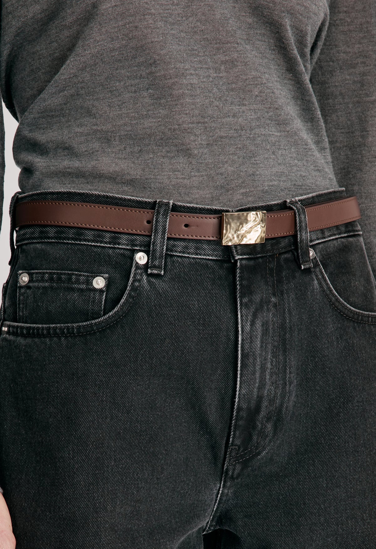 MINAR LDS Calf leather belt