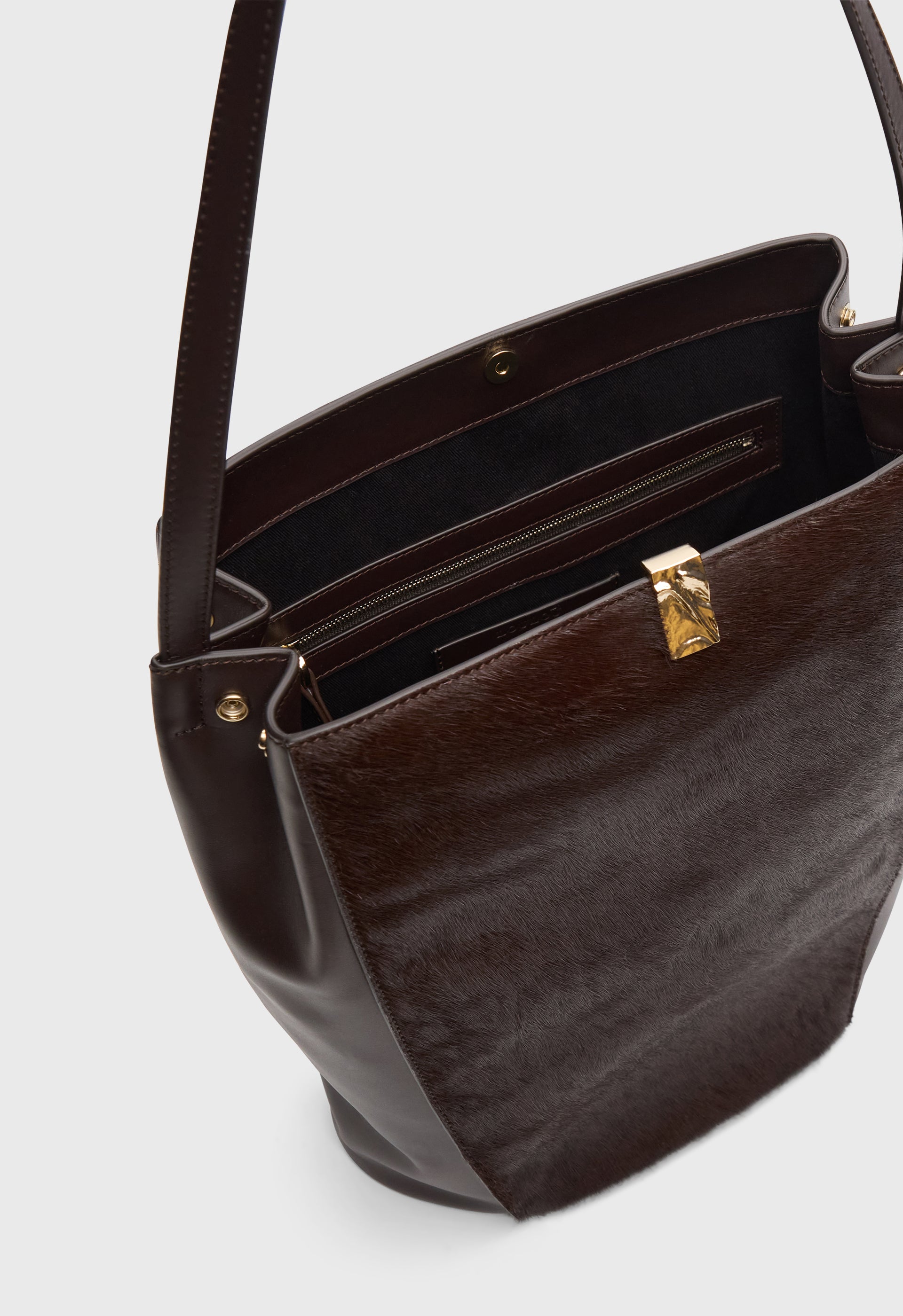 ODILE Sac seau en cuir façon poney