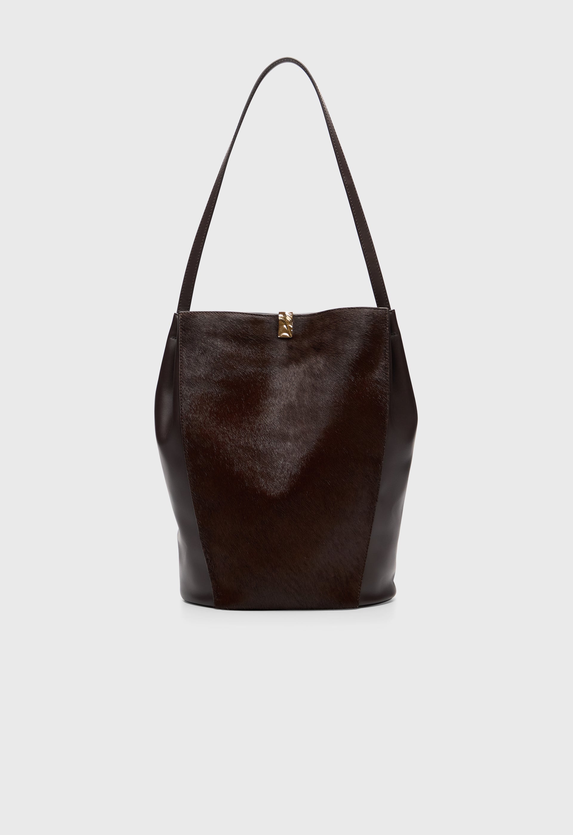 ODILE Sac seau en cuir façon poney