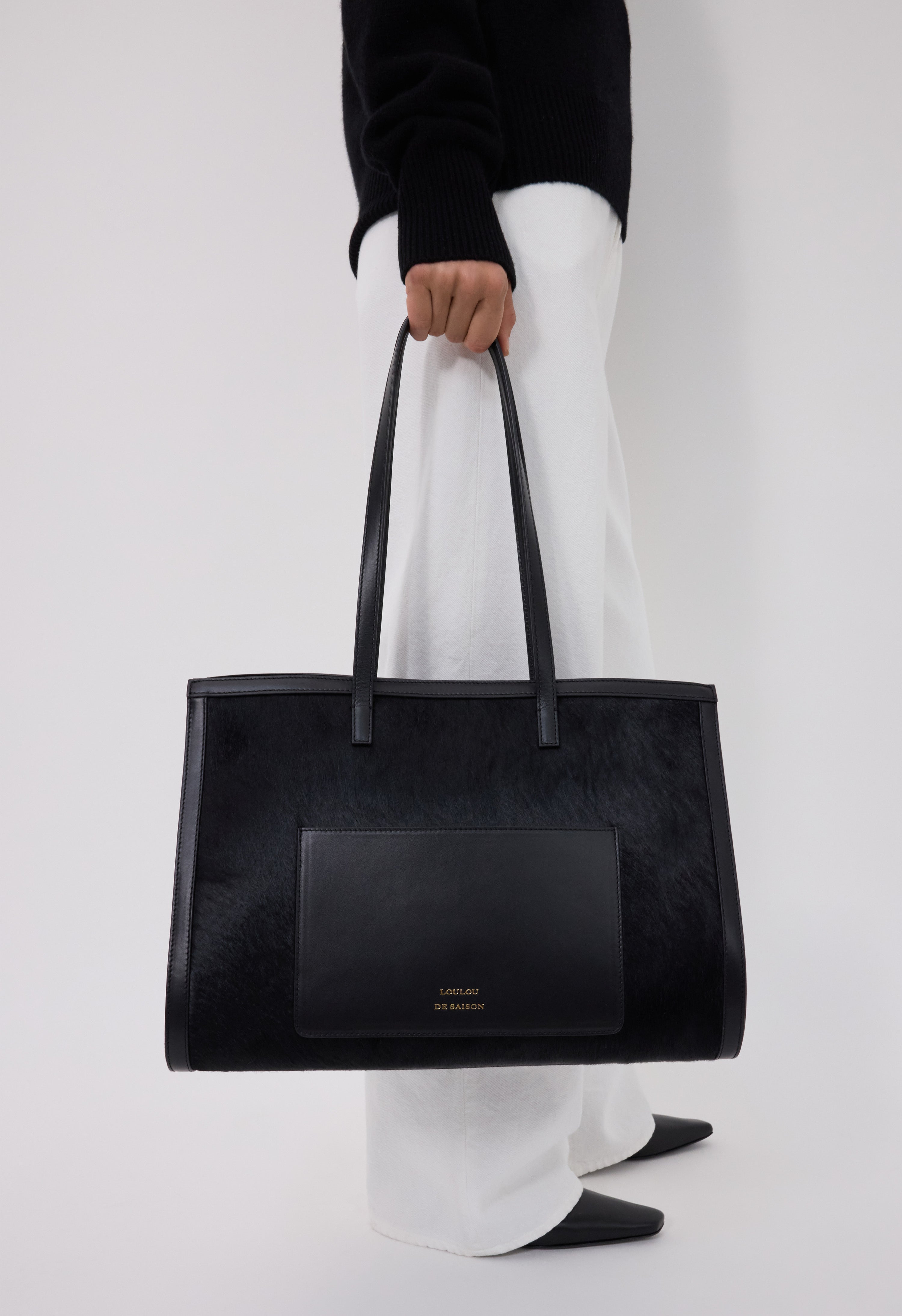 NIKOS Pony-effect leather tote