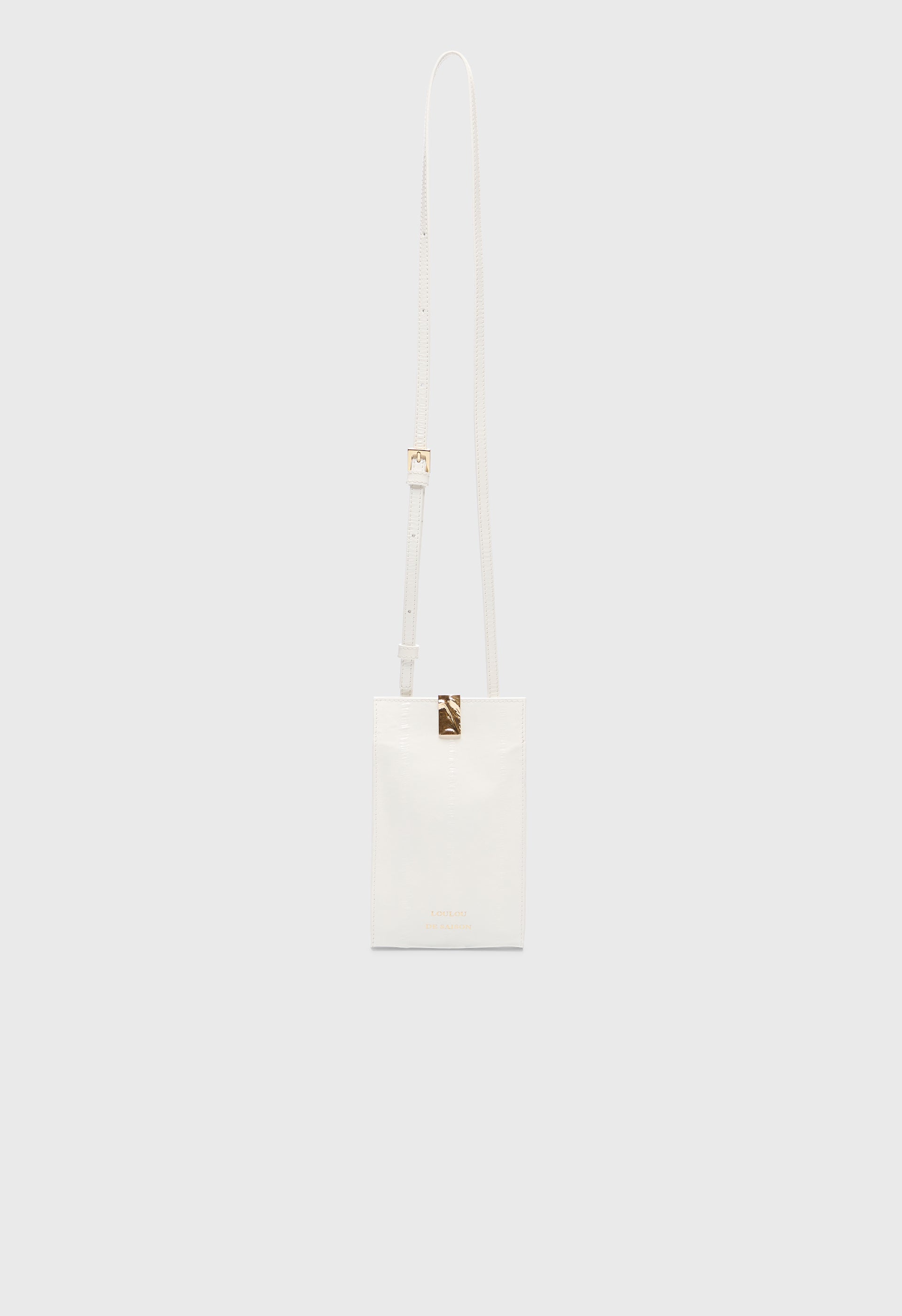 NERI Mini sac bandoulière en cuir effet anguille