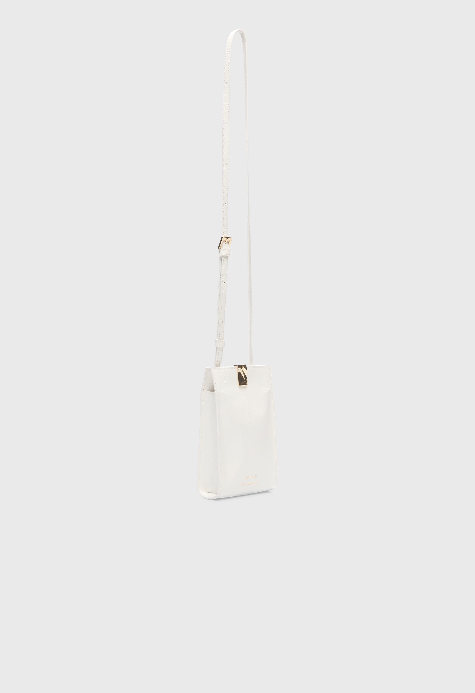 NERI Mini sac bandoulière en cuir effet anguille