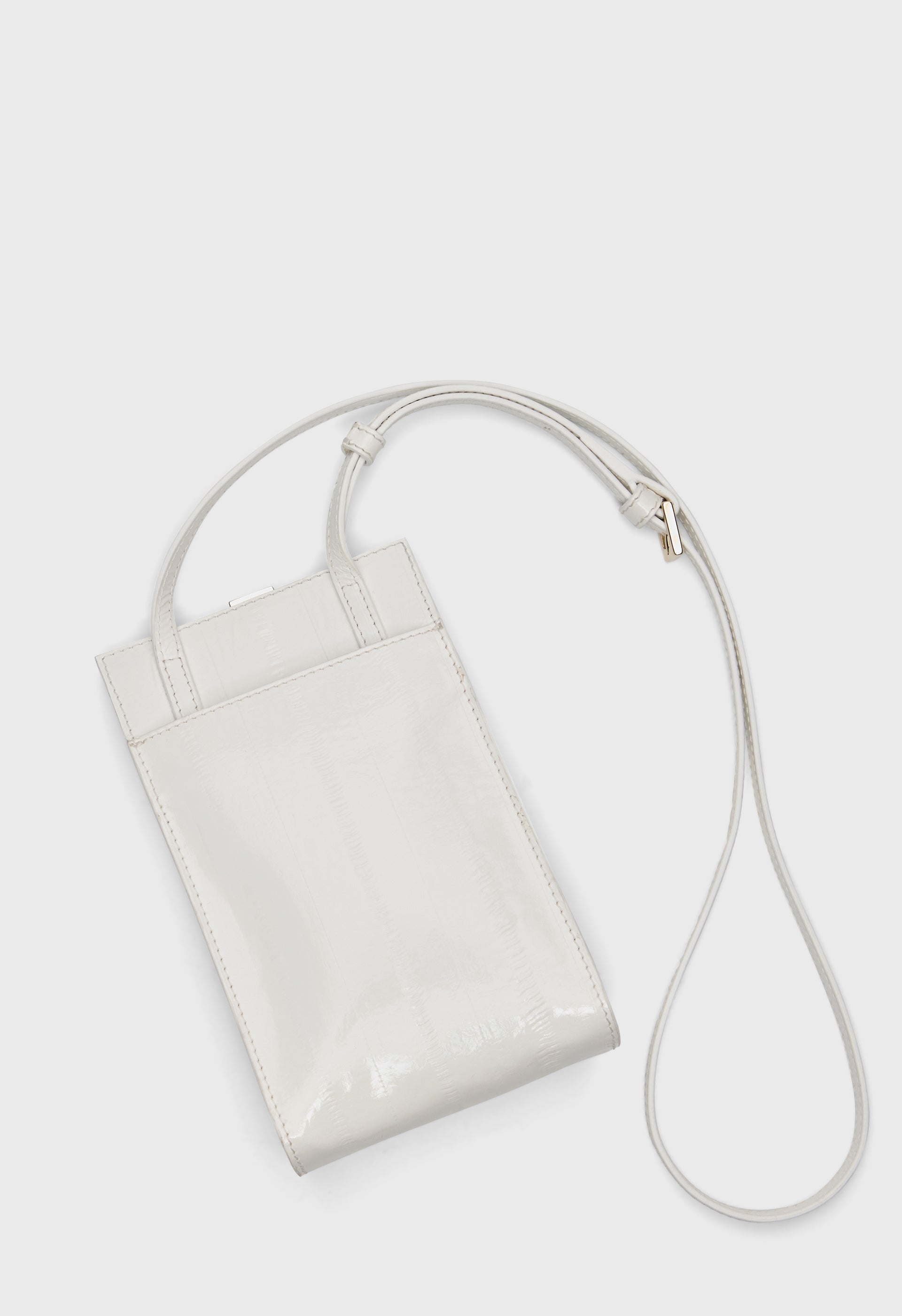 NERI Mini sac bandoulière en cuir effet anguille