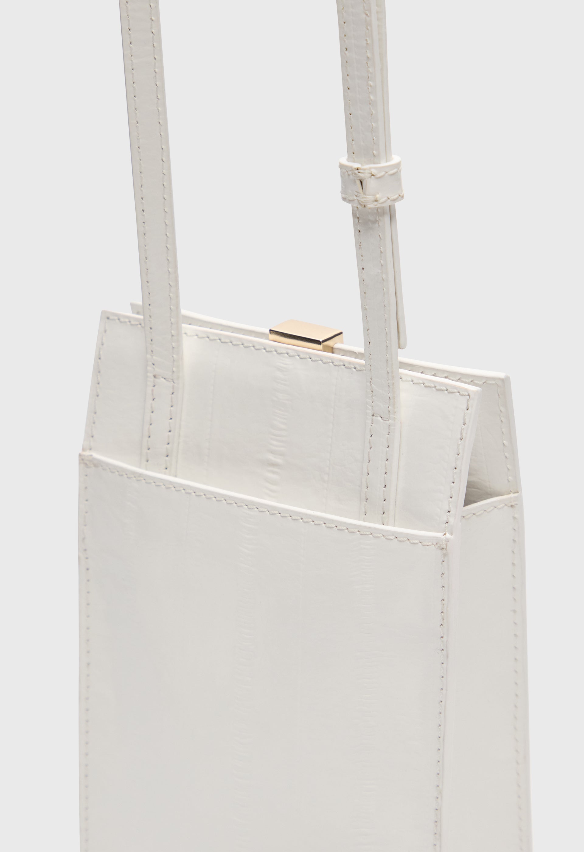 NERI Mini sac bandoulière en cuir effet anguille