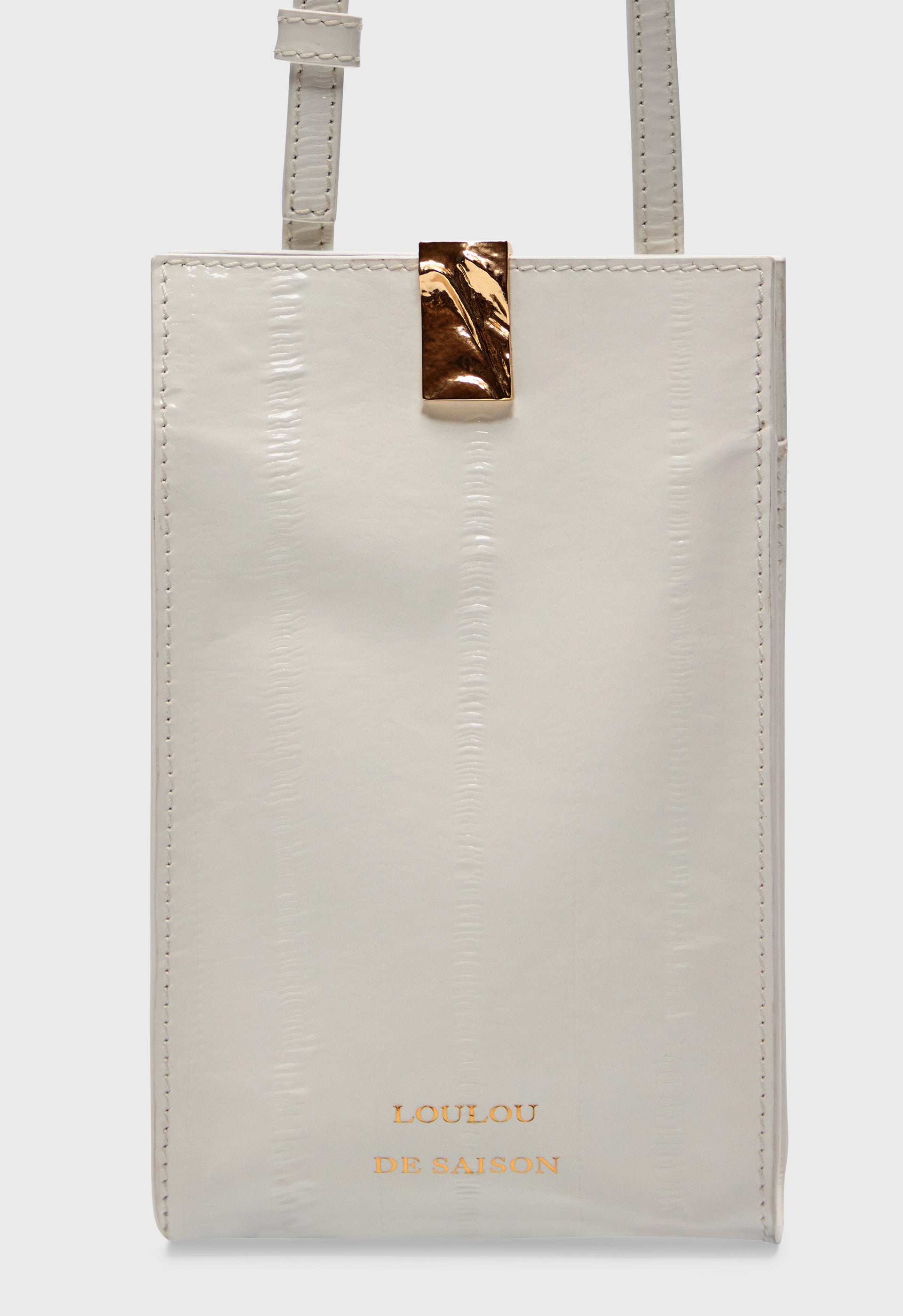 NERI Mini sac bandoulière en cuir effet anguille