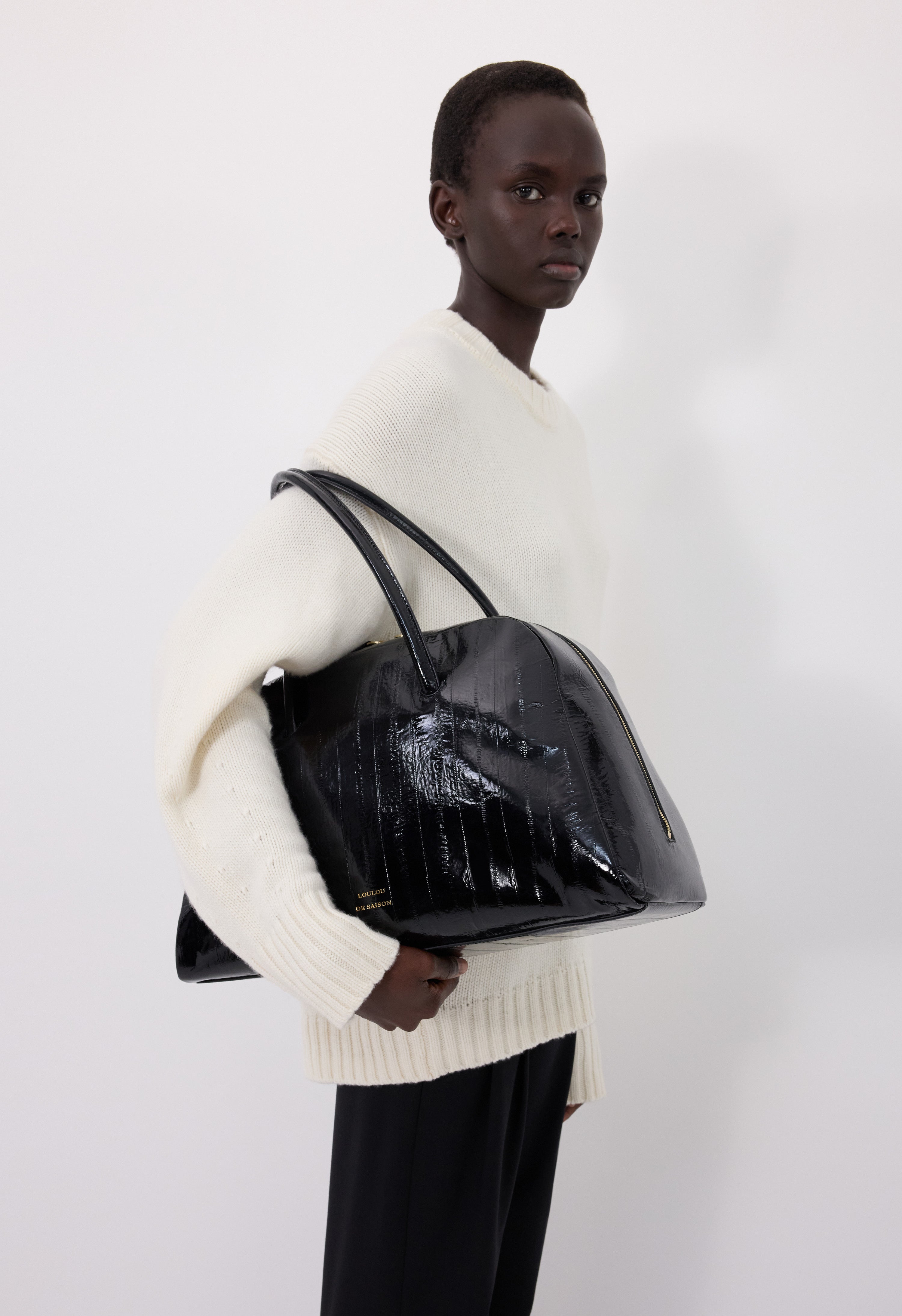 JESTER Eel-effect leather travel bag