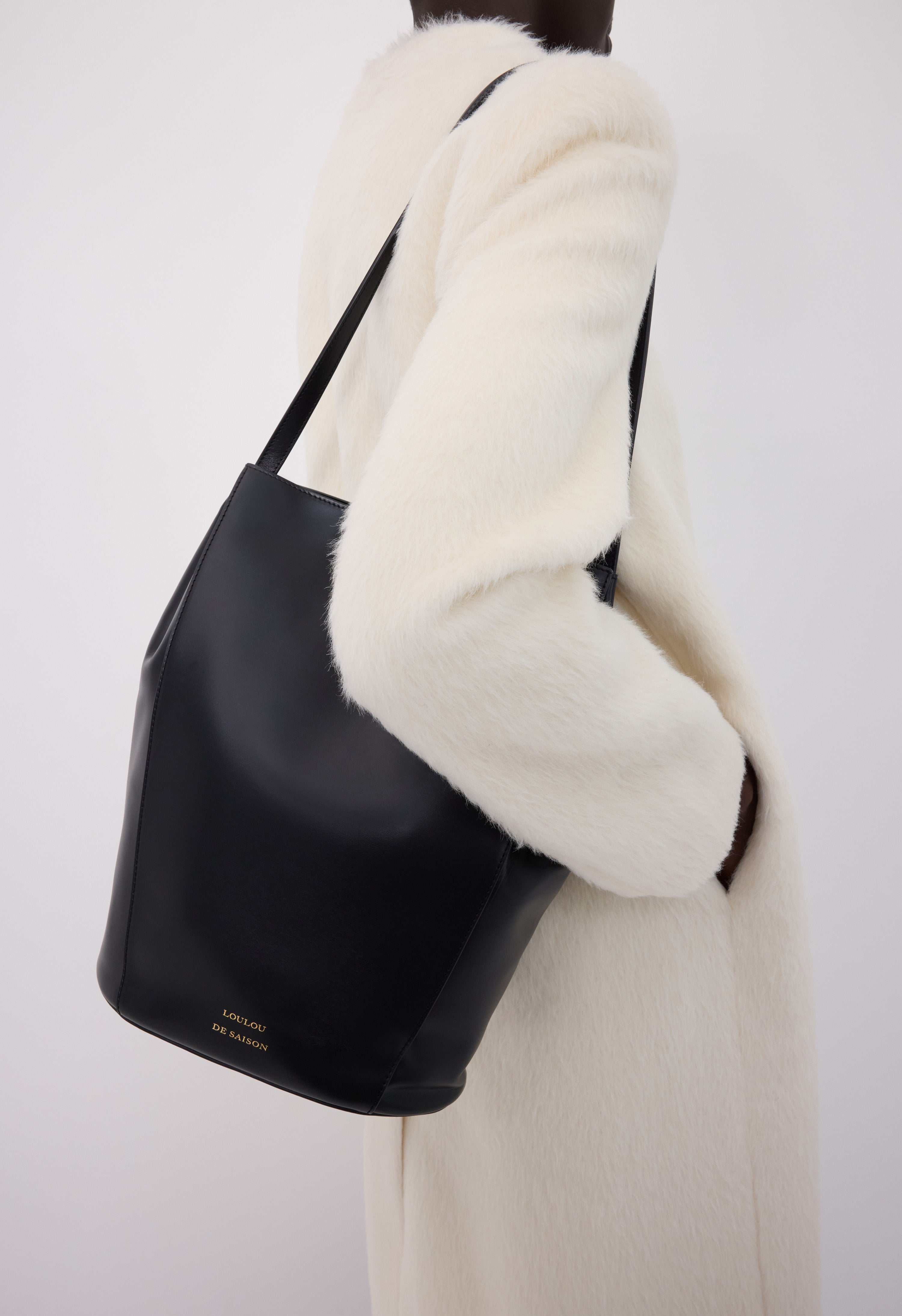 DAYA Sac seau en cuir