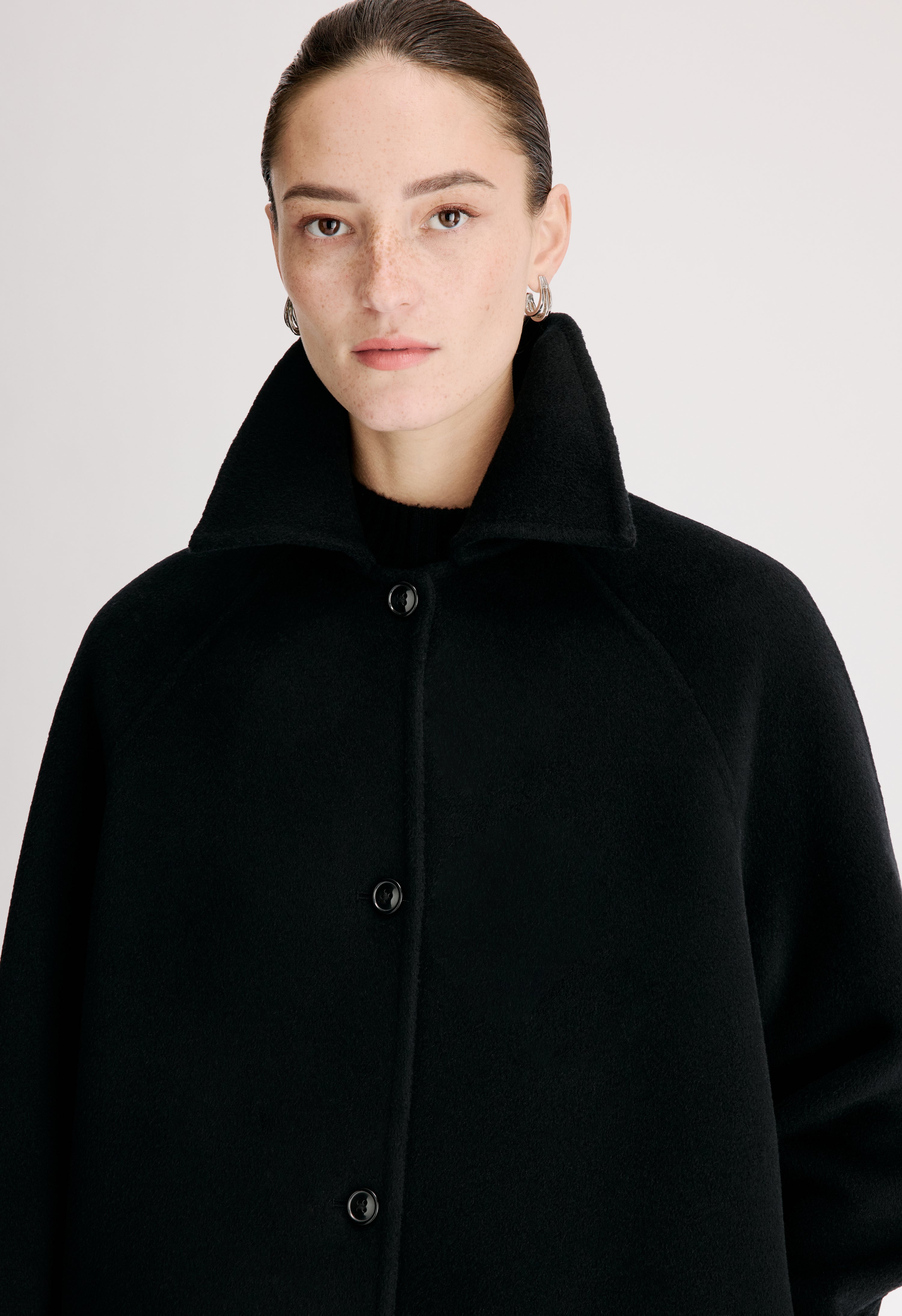 YRSA Detachable faux fur collar coat
