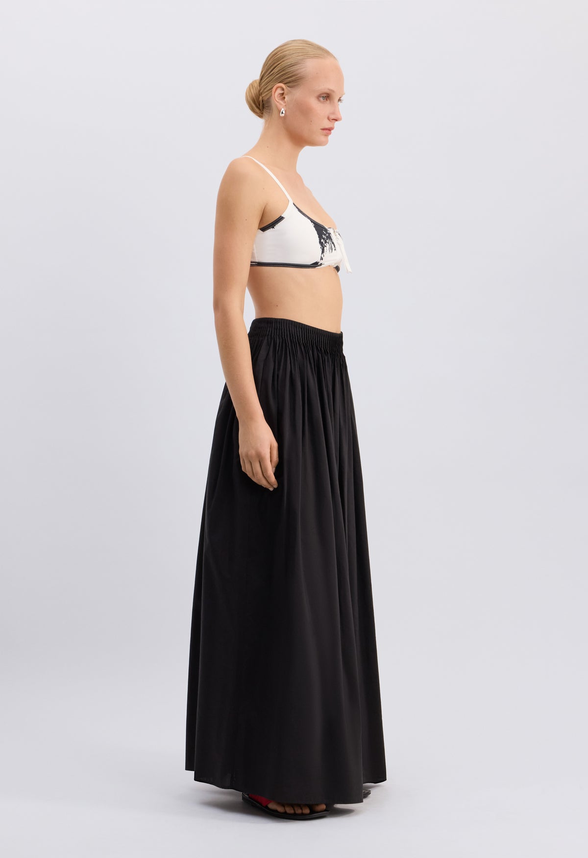 SEDA TOP Printed zipped bikini top