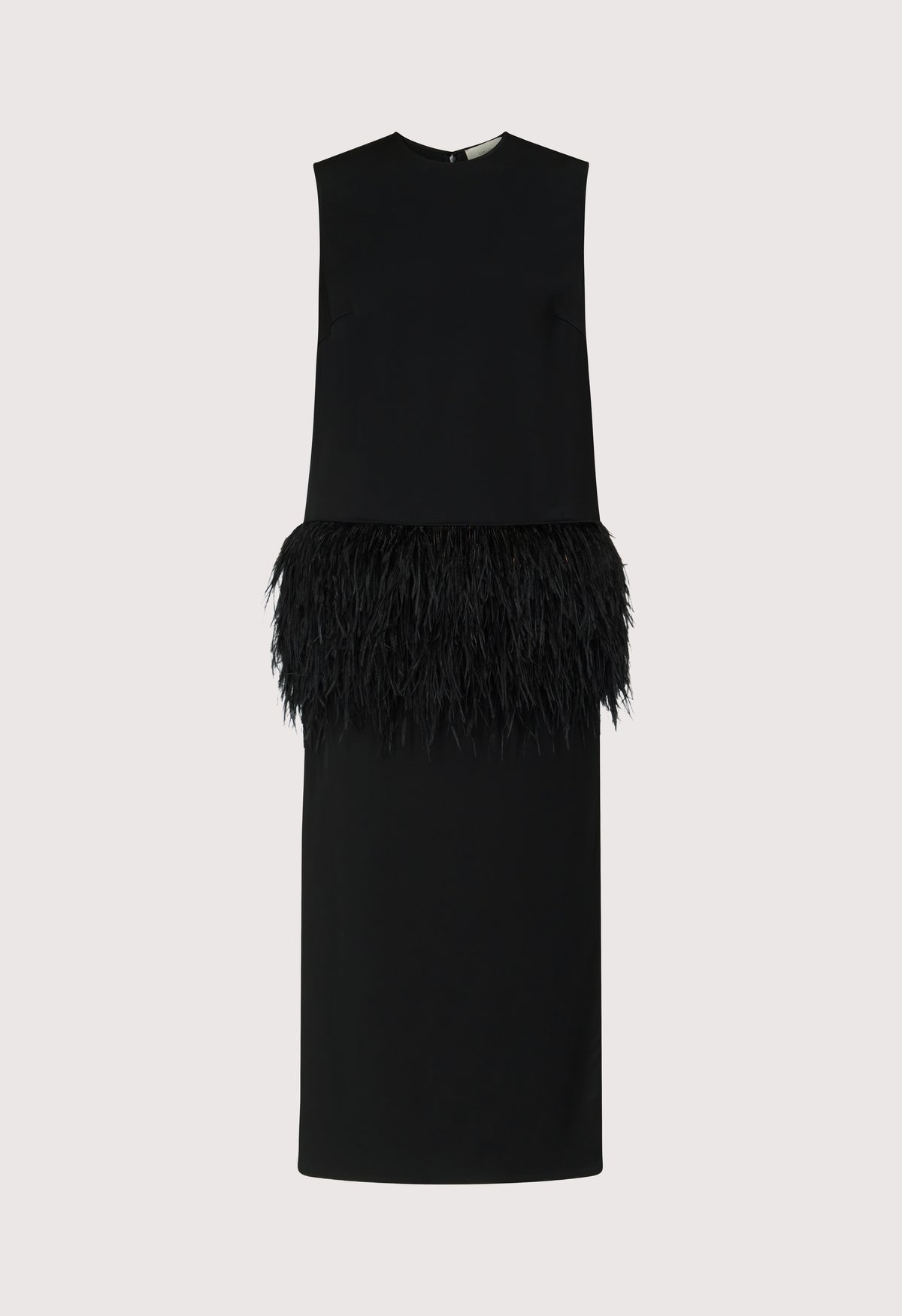 SONIA Dress with ostrich feathers detail