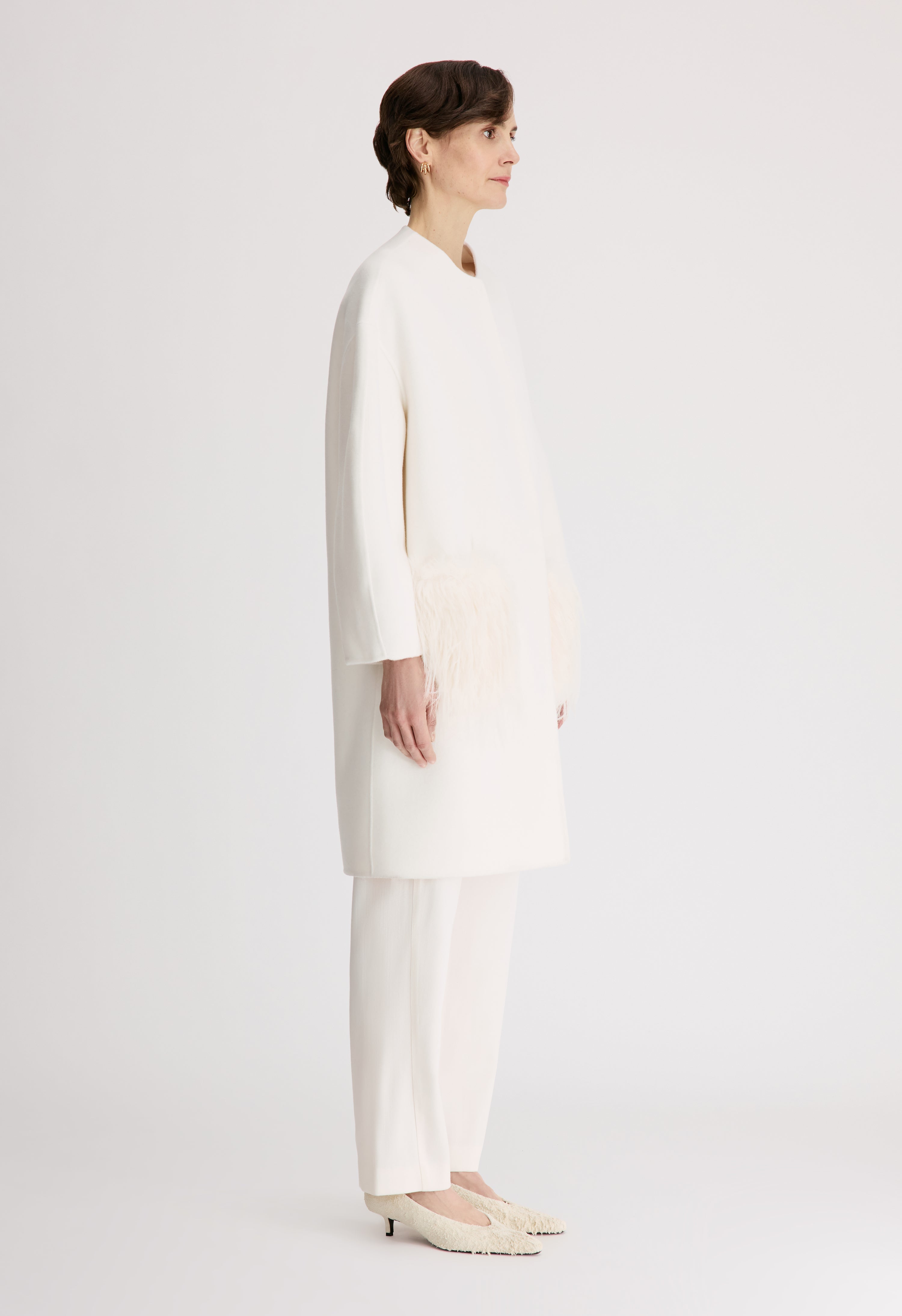 CILIA Manteau en drap de laine et cachemire