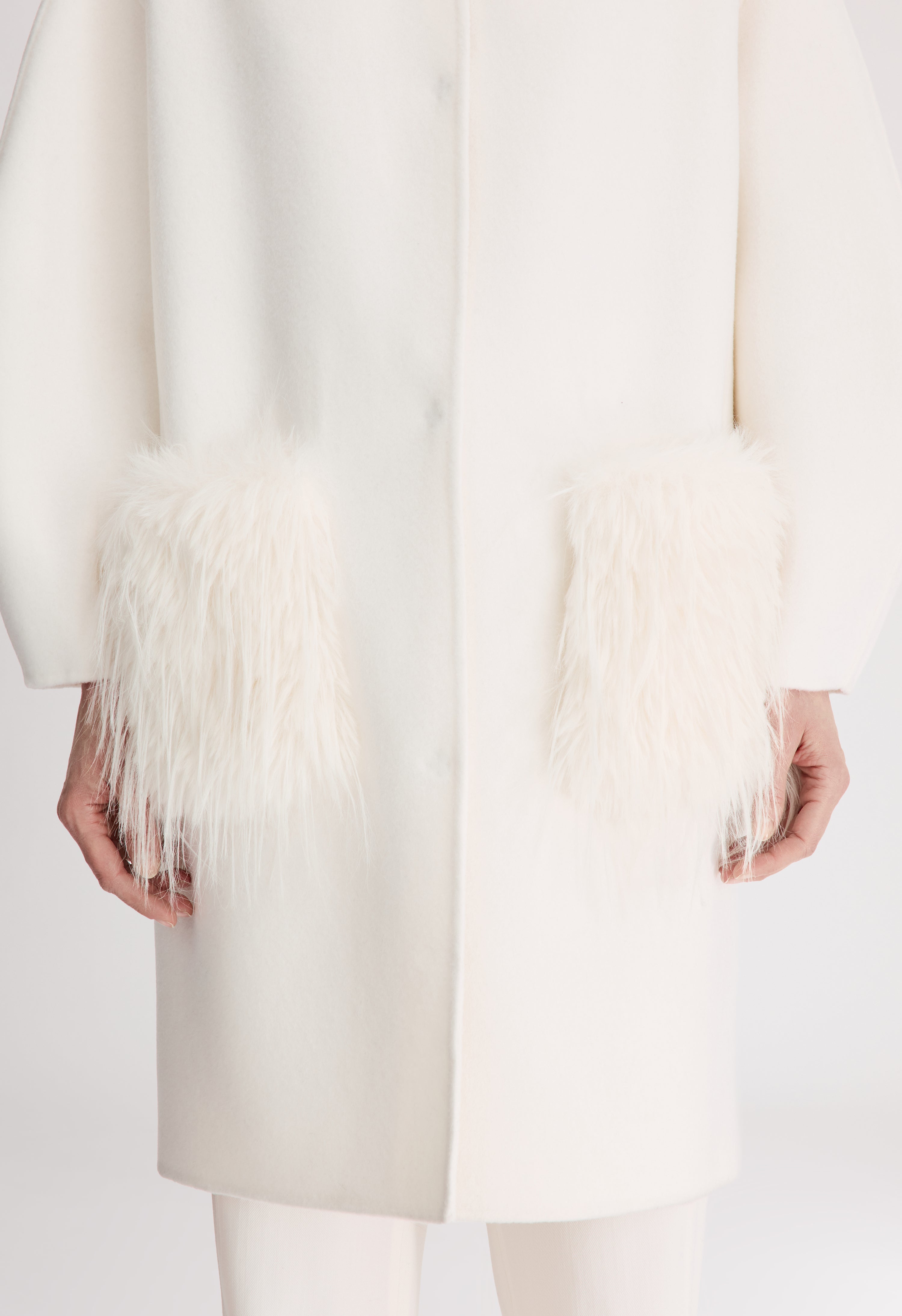 CILIA Manteau en drap de laine et cachemire