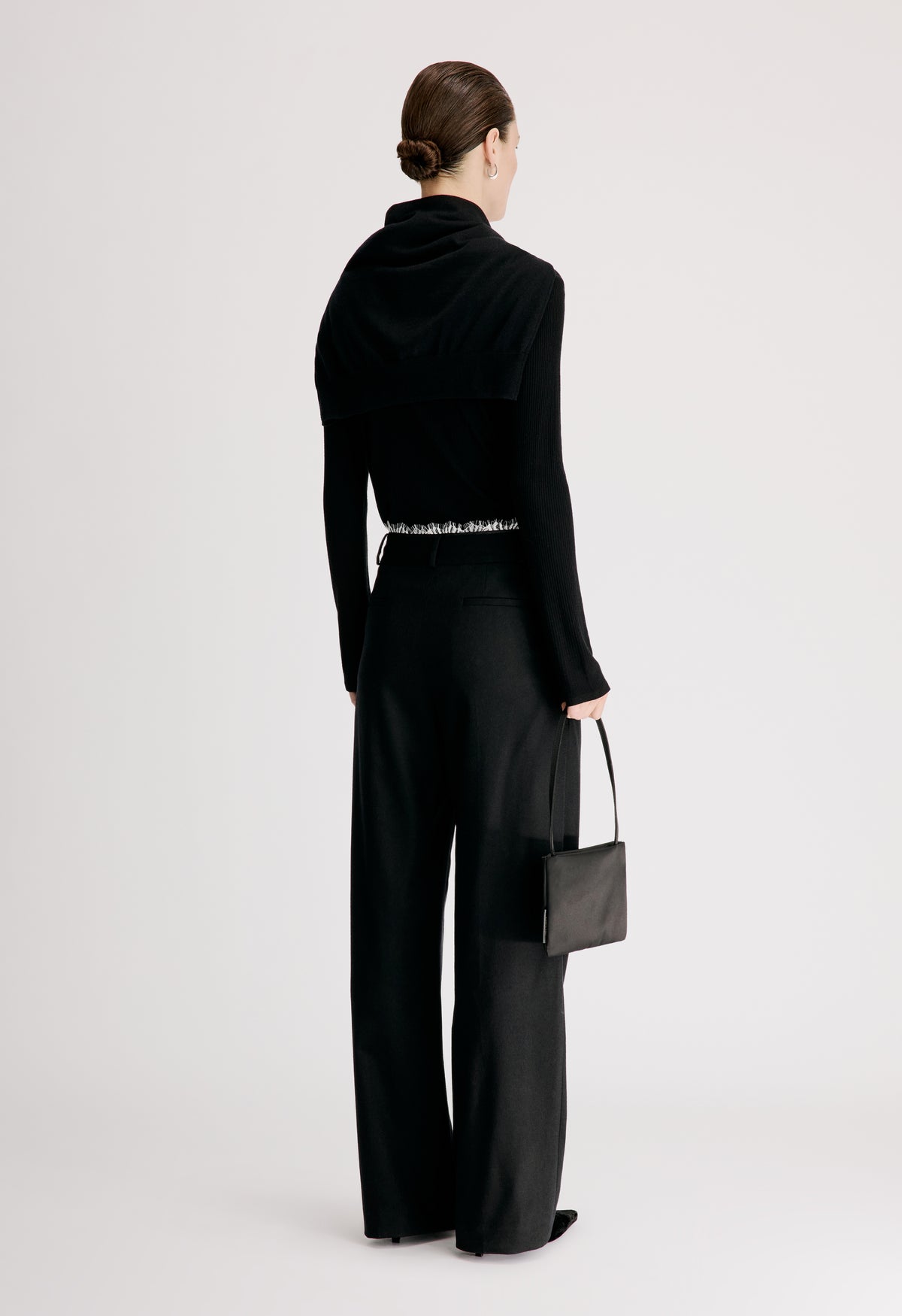 SAUL Lace trim pleated trousers