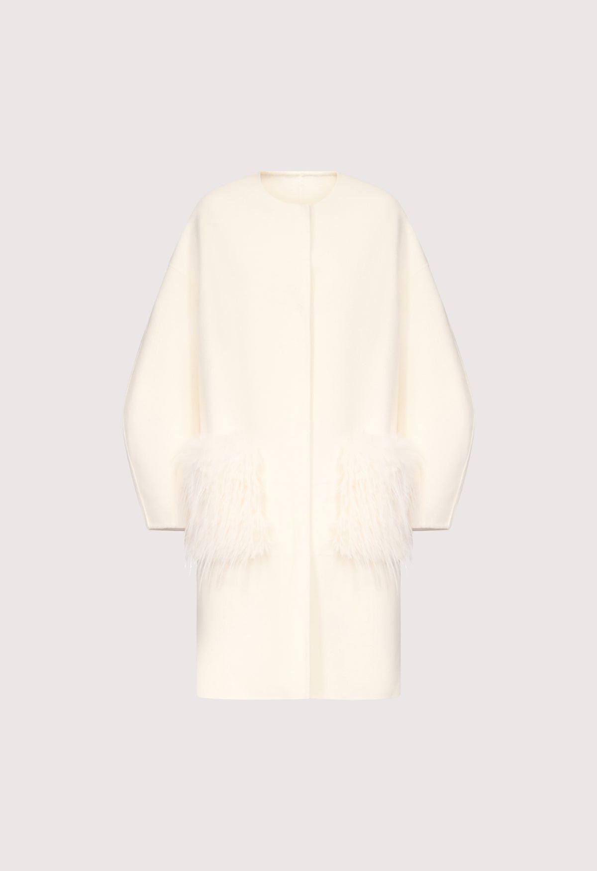 CILIA Manteau en drap de laine et cachemire