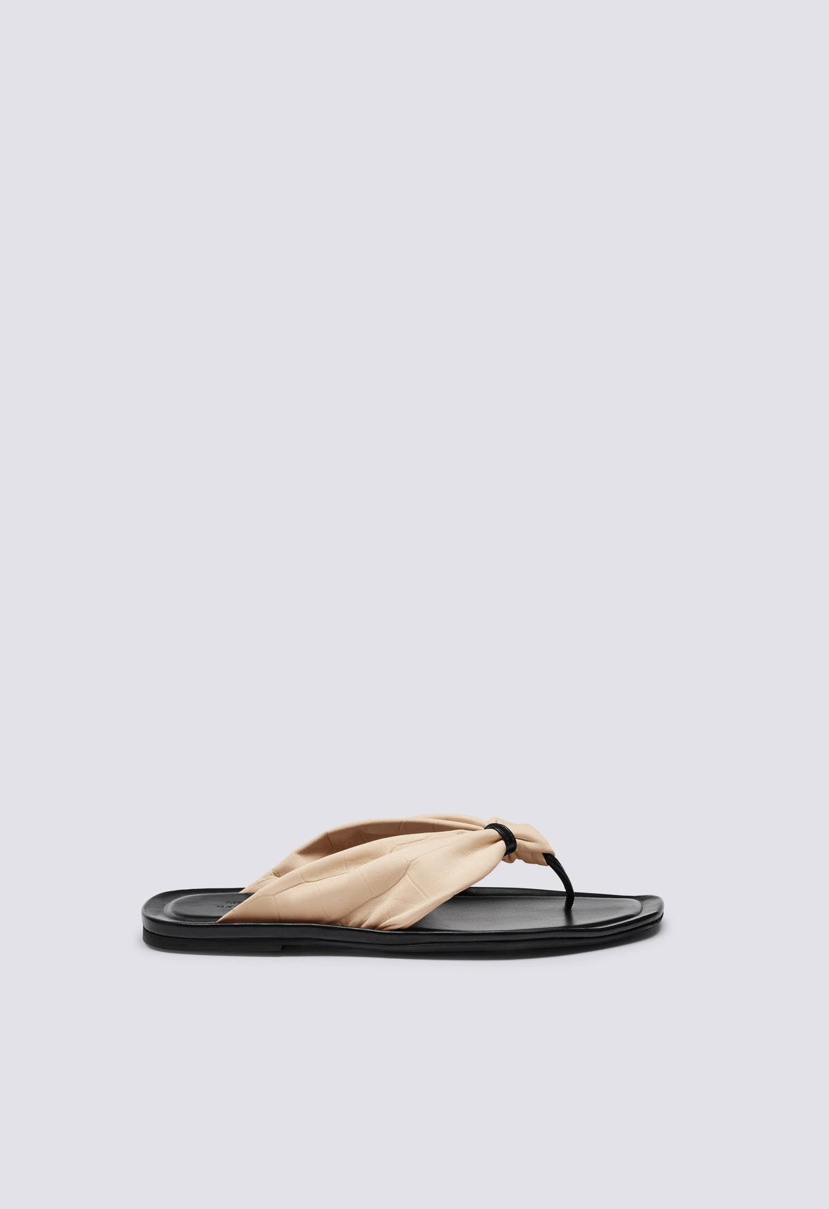 AKIN Embossed nubuck leather sandals