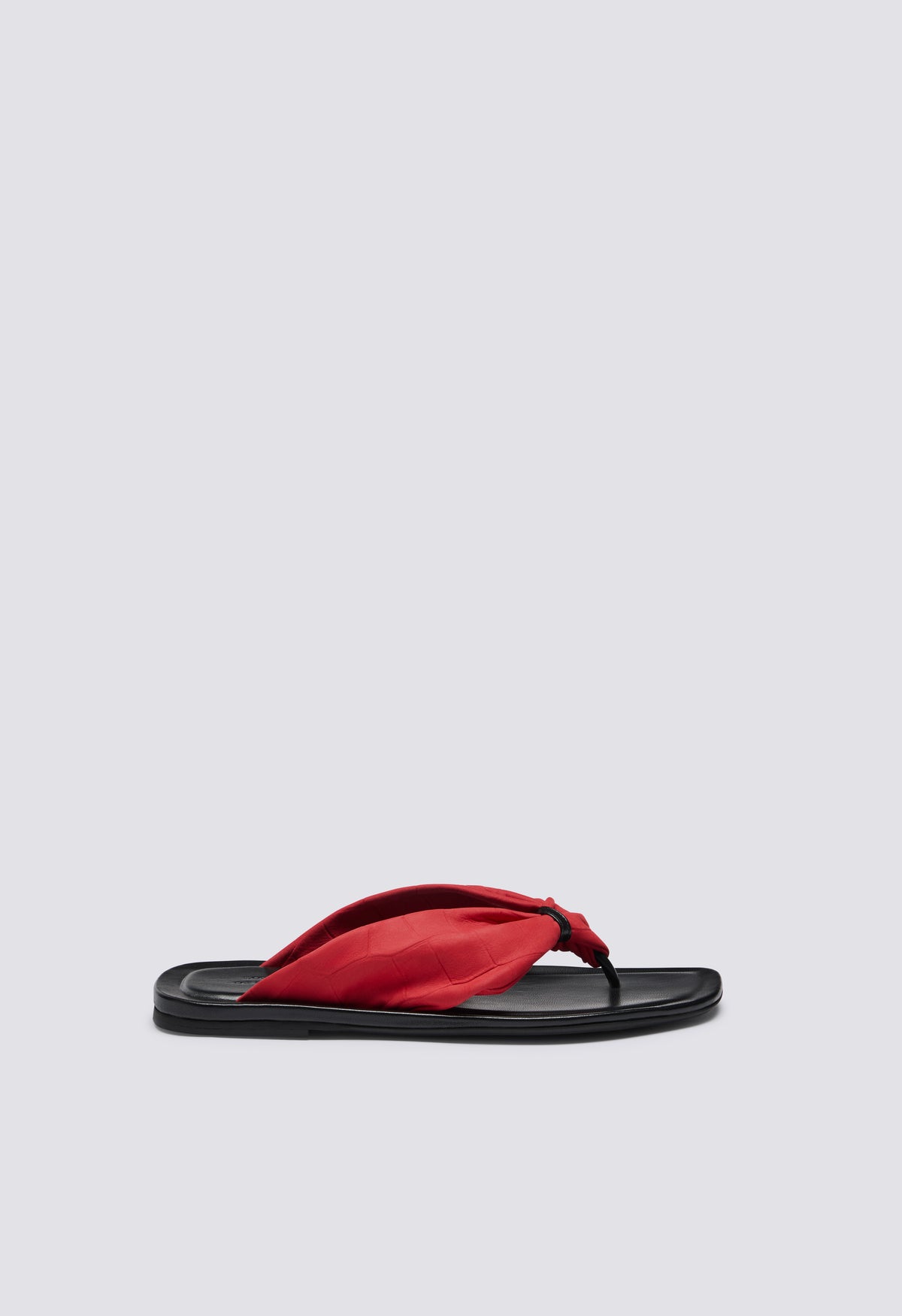 AKIN Embossed nubuck leather sandals