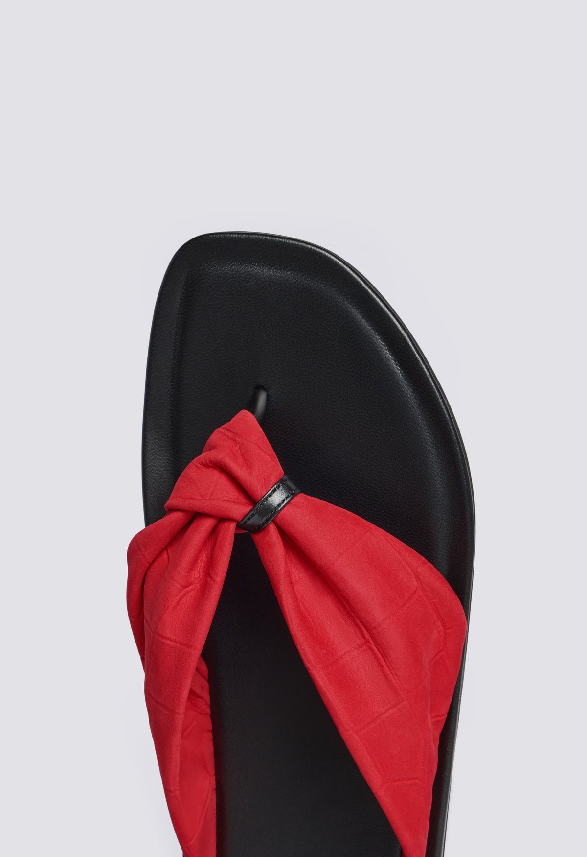 AKIN Embossed nubuck leather sandals