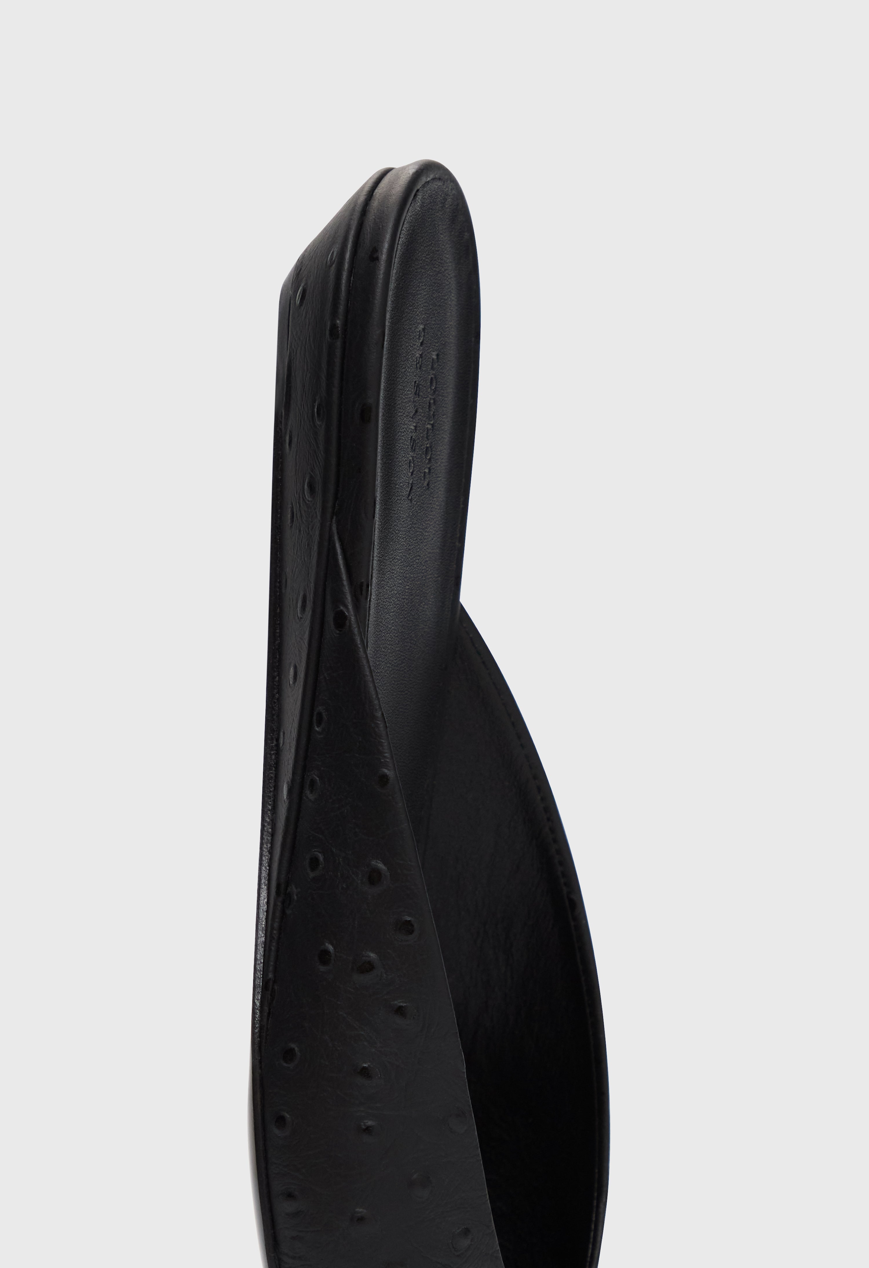 ALIX Ostrich-effect leather mules