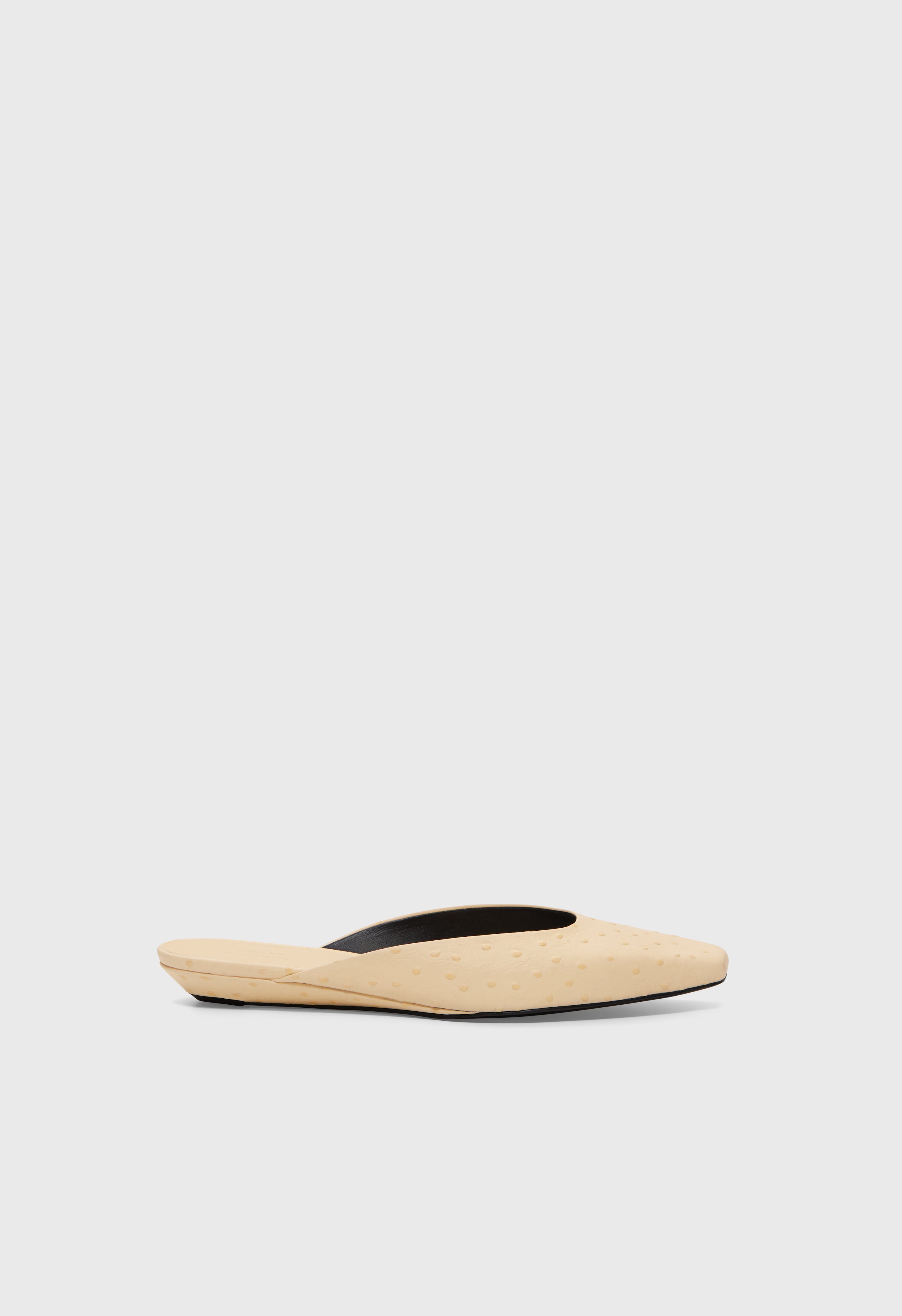 ALIX Ostrich-effect leather mules