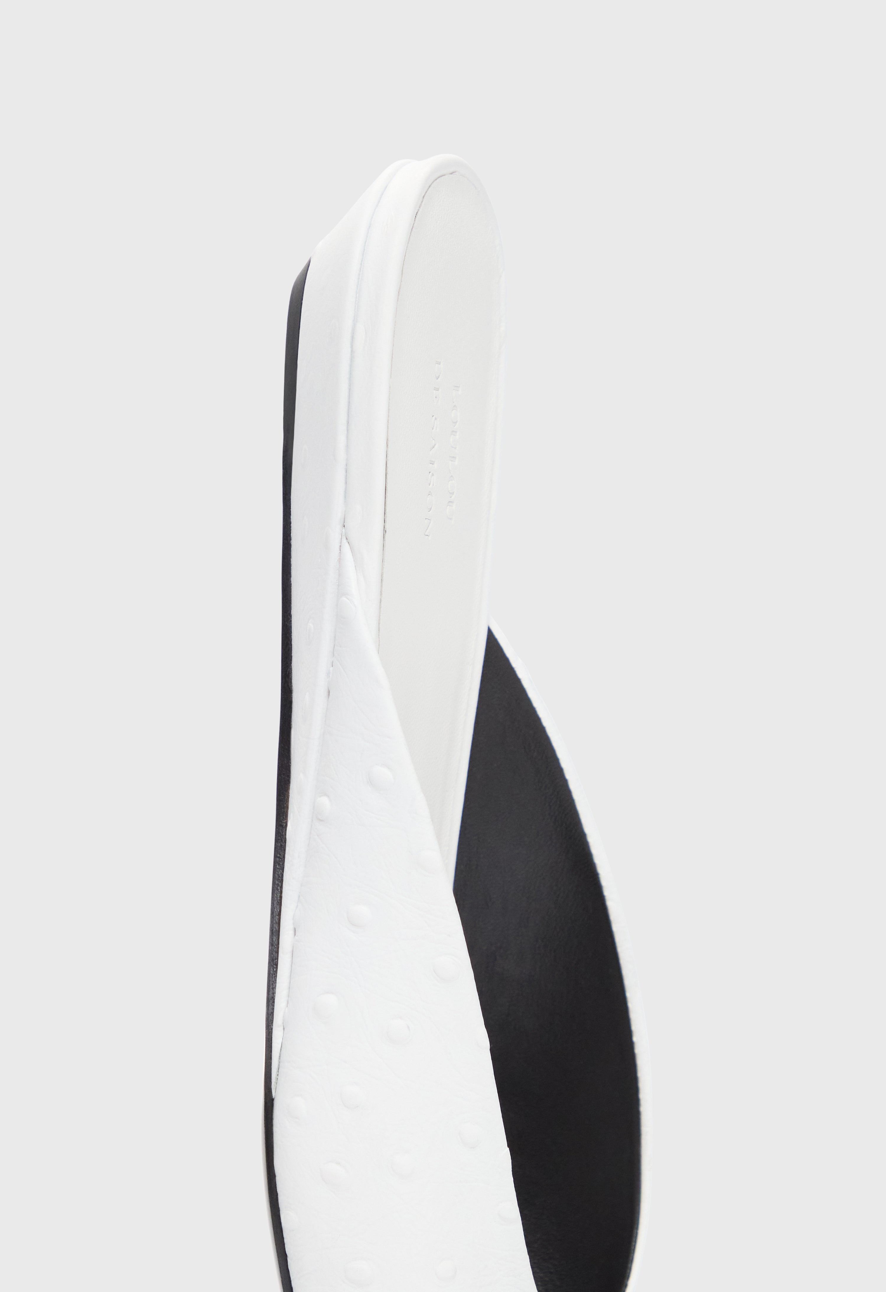 ALIX Ostrich-effect leather mules