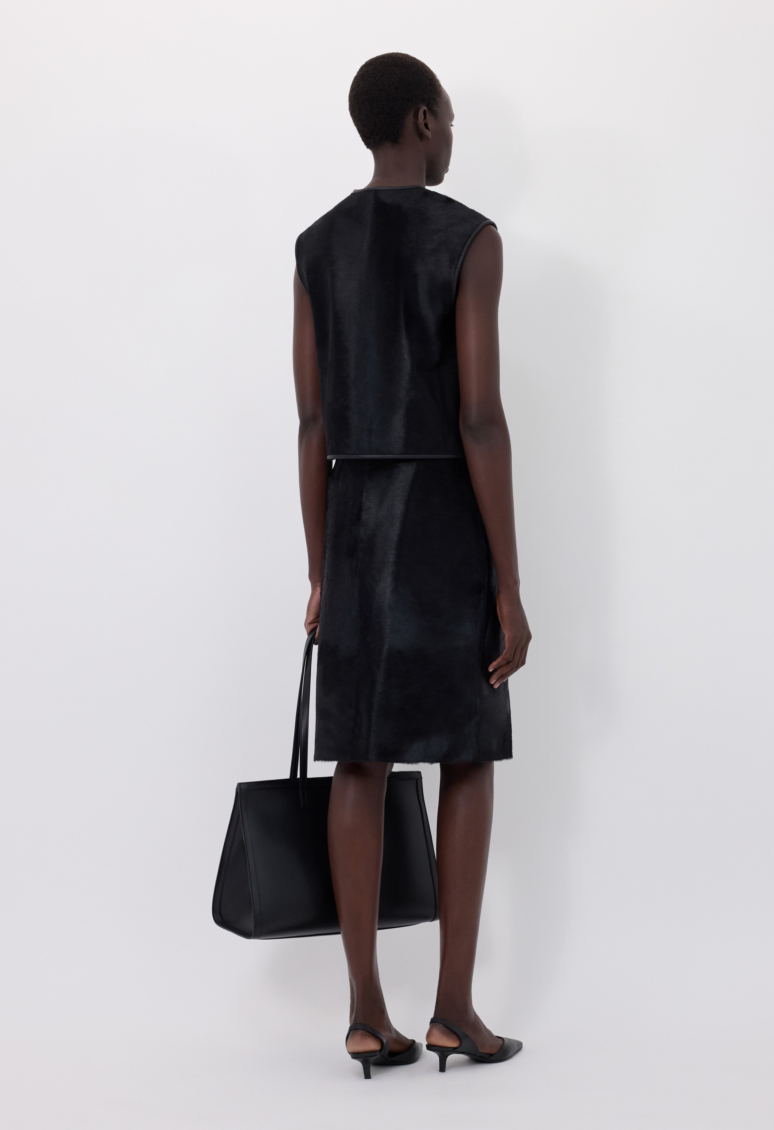 AMPAS Pony-effect leather vest