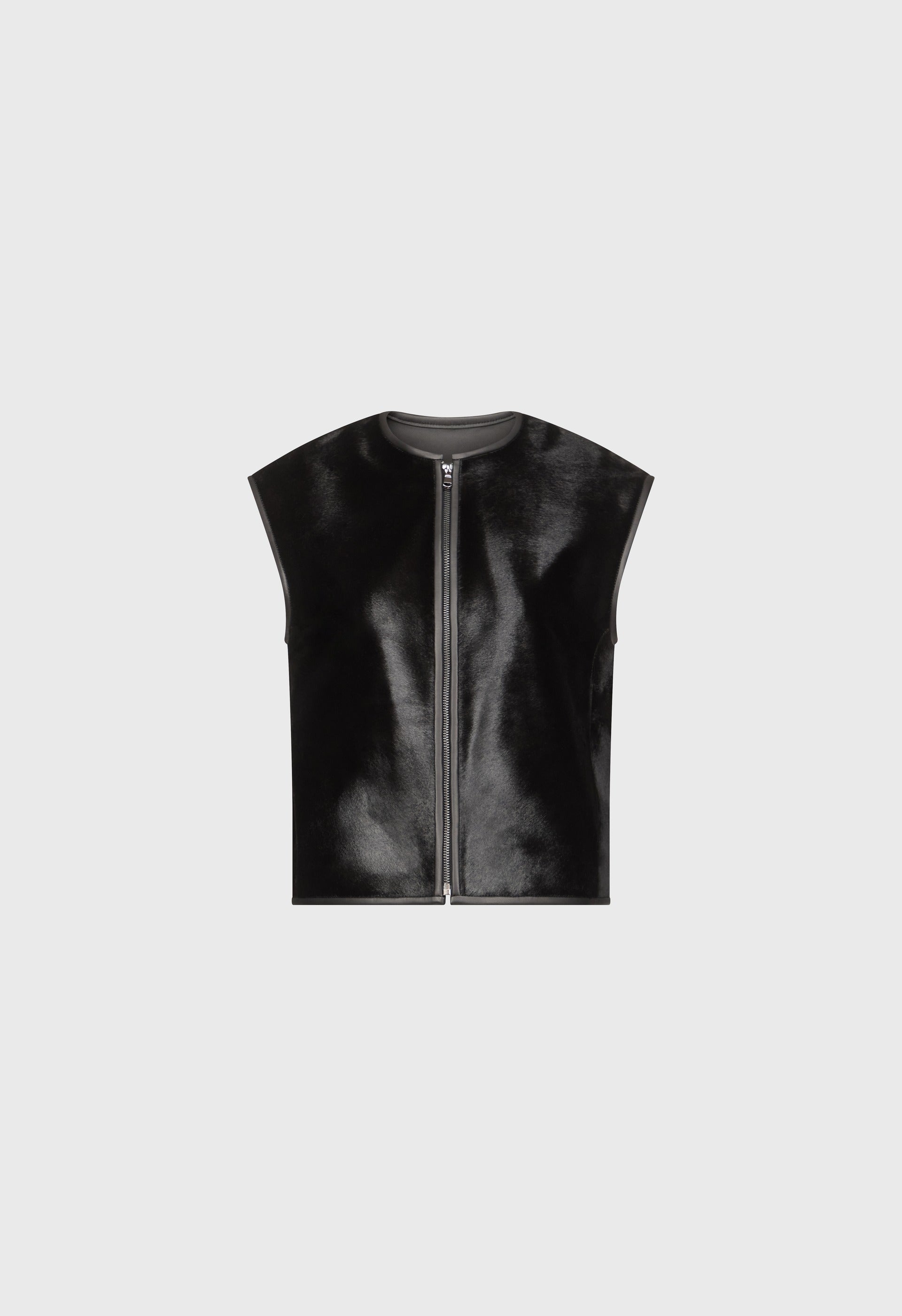 AMPAS Pony-effect leather vest