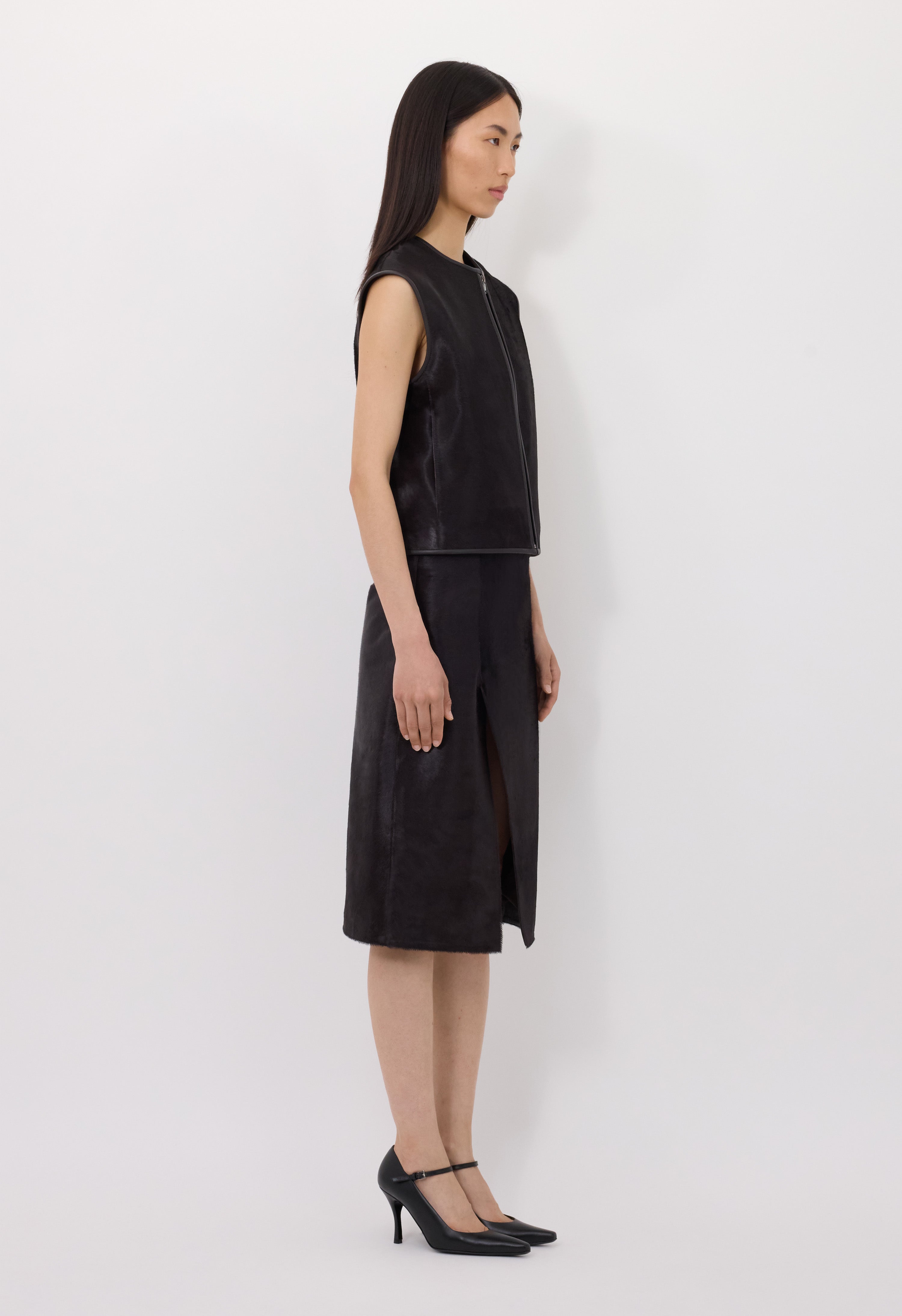 AMPAS Pony-effect leather vest