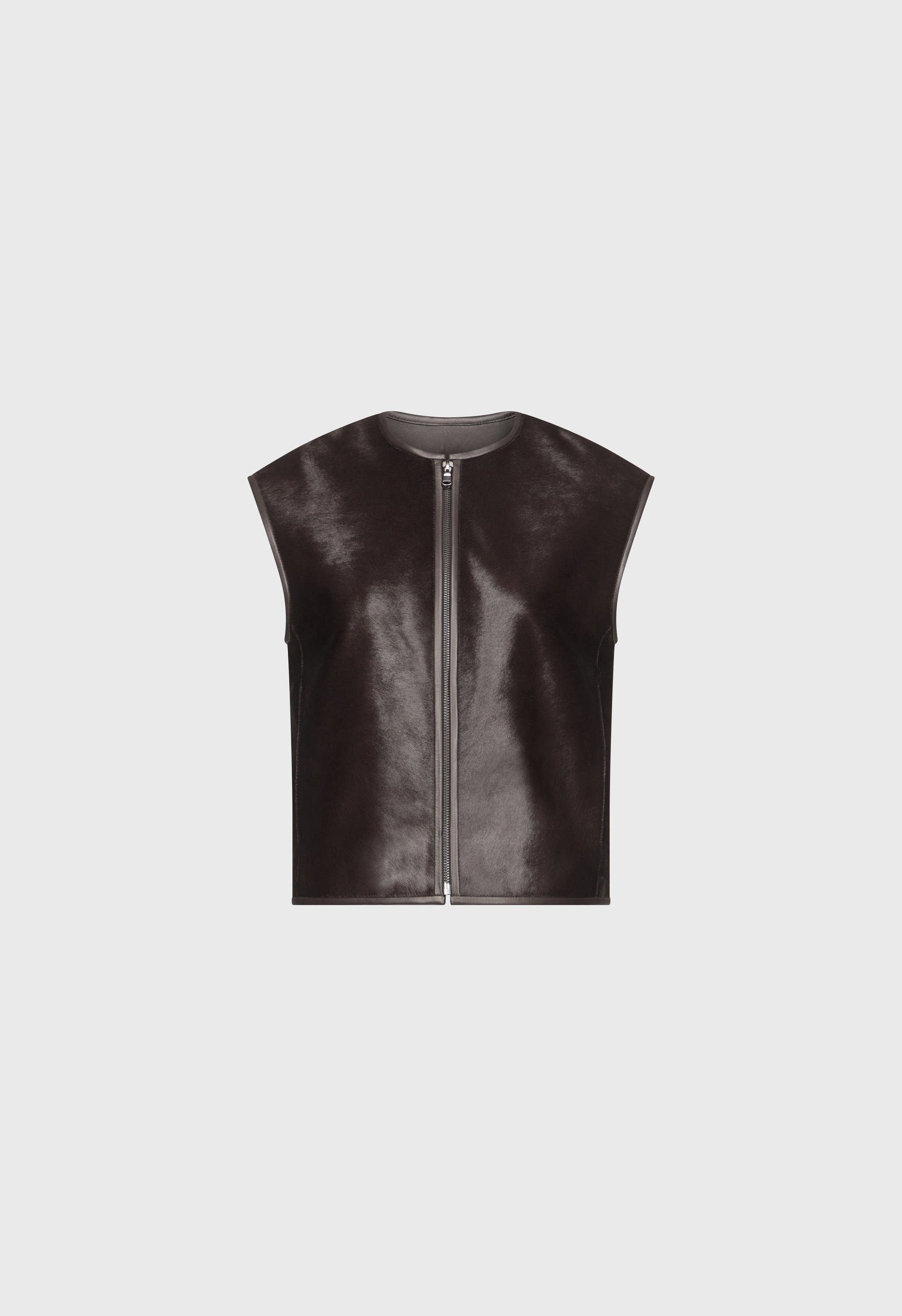 AMPAS Pony-effect leather vest