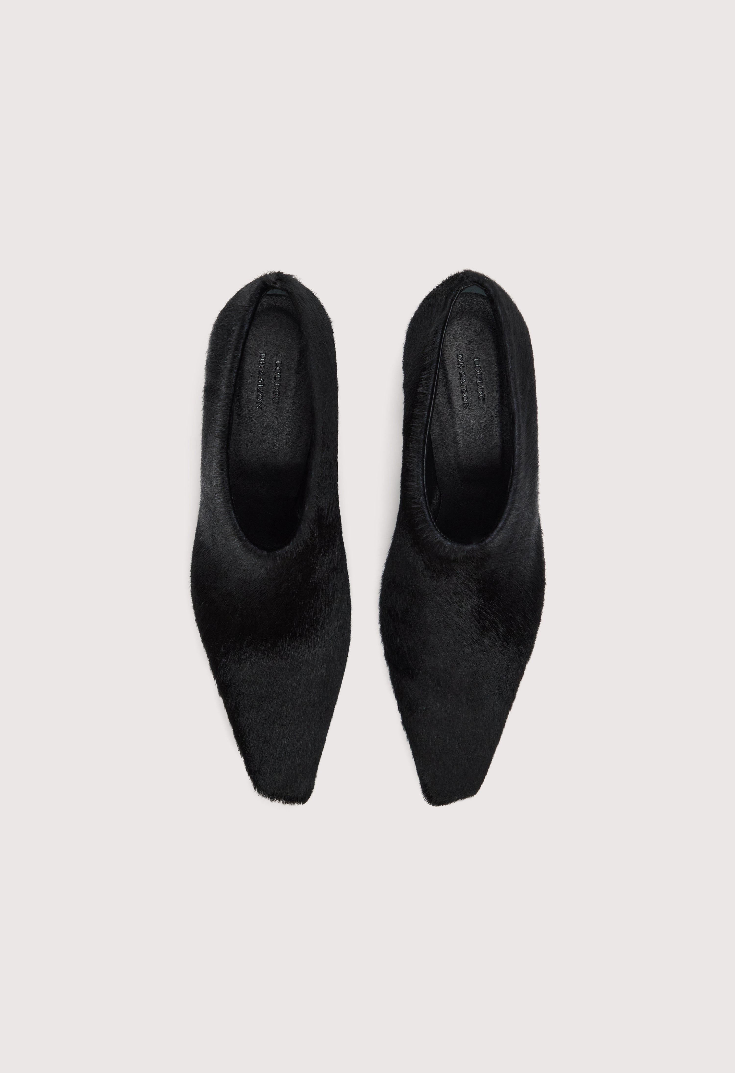 ANOK Kitten heel pony-effect ankle boots